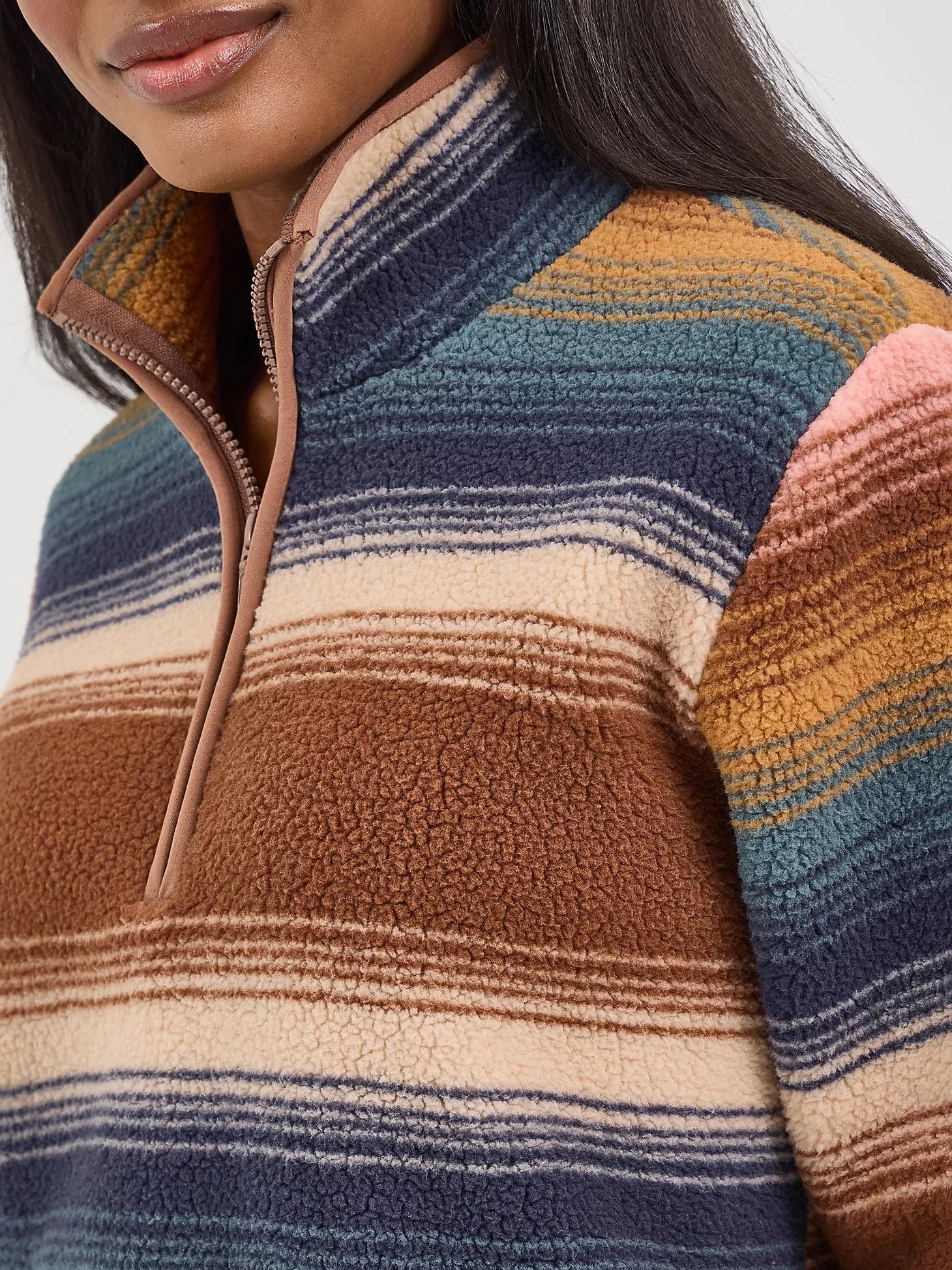 Women's Wrangler Retro® Quarter-Zip Sherpa Pullover in Sunset Stripe Product Image