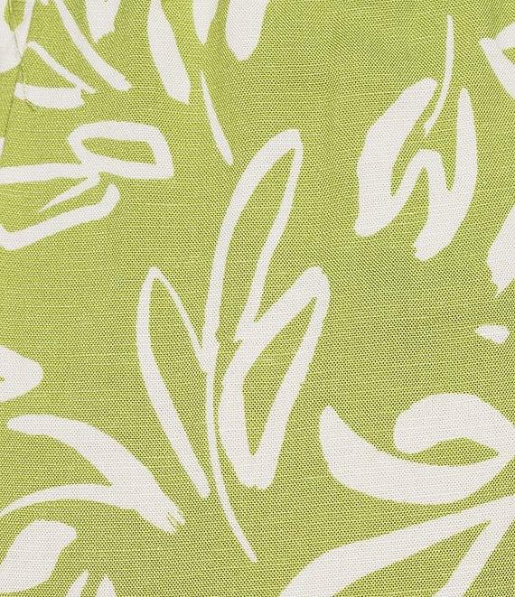 Blu Pepper Coordinating Linen Blend Floral Print High Waisted Wide Leg Pull-On Pants Product Image