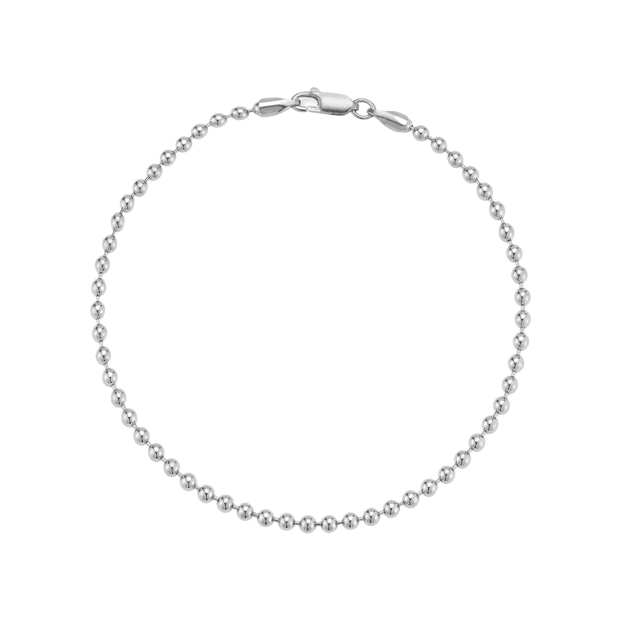 Men's Menster Sterling Silver Ball Bracelet, Size: 9.5" Product Image