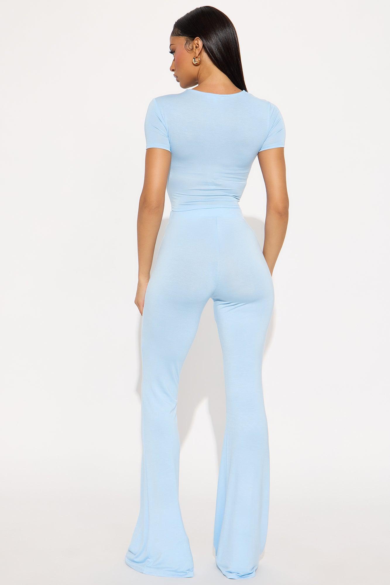 Heart Feelings Pant Set - Light Blue Female Product Image