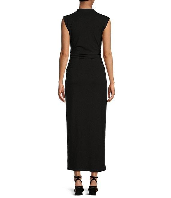 Gianni Bini Knit Mock Neck Cap Sleeve Bodycon Midi Dress Product Image