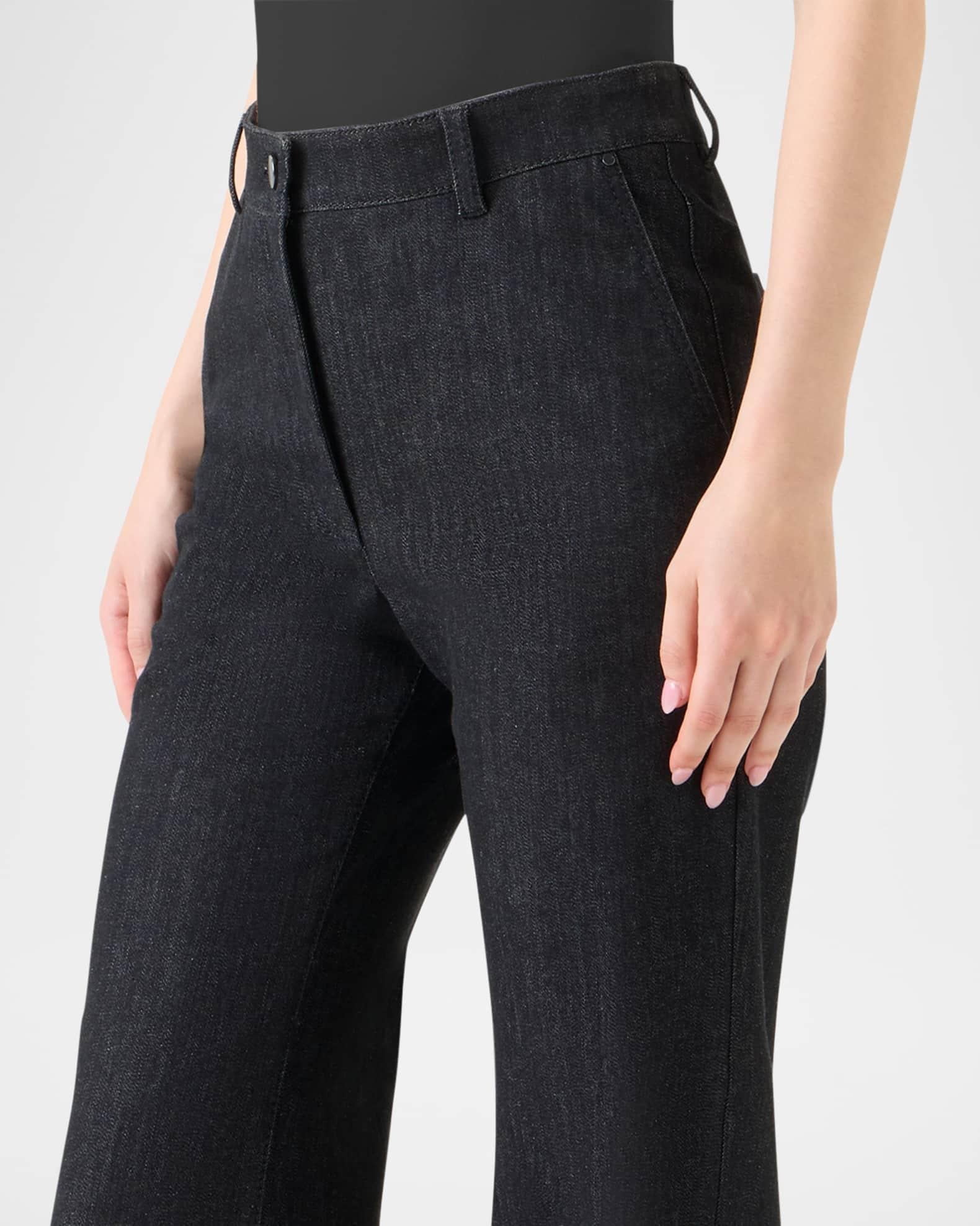 Celia Cotton Stretch Denim Bootcut Pants Product Image