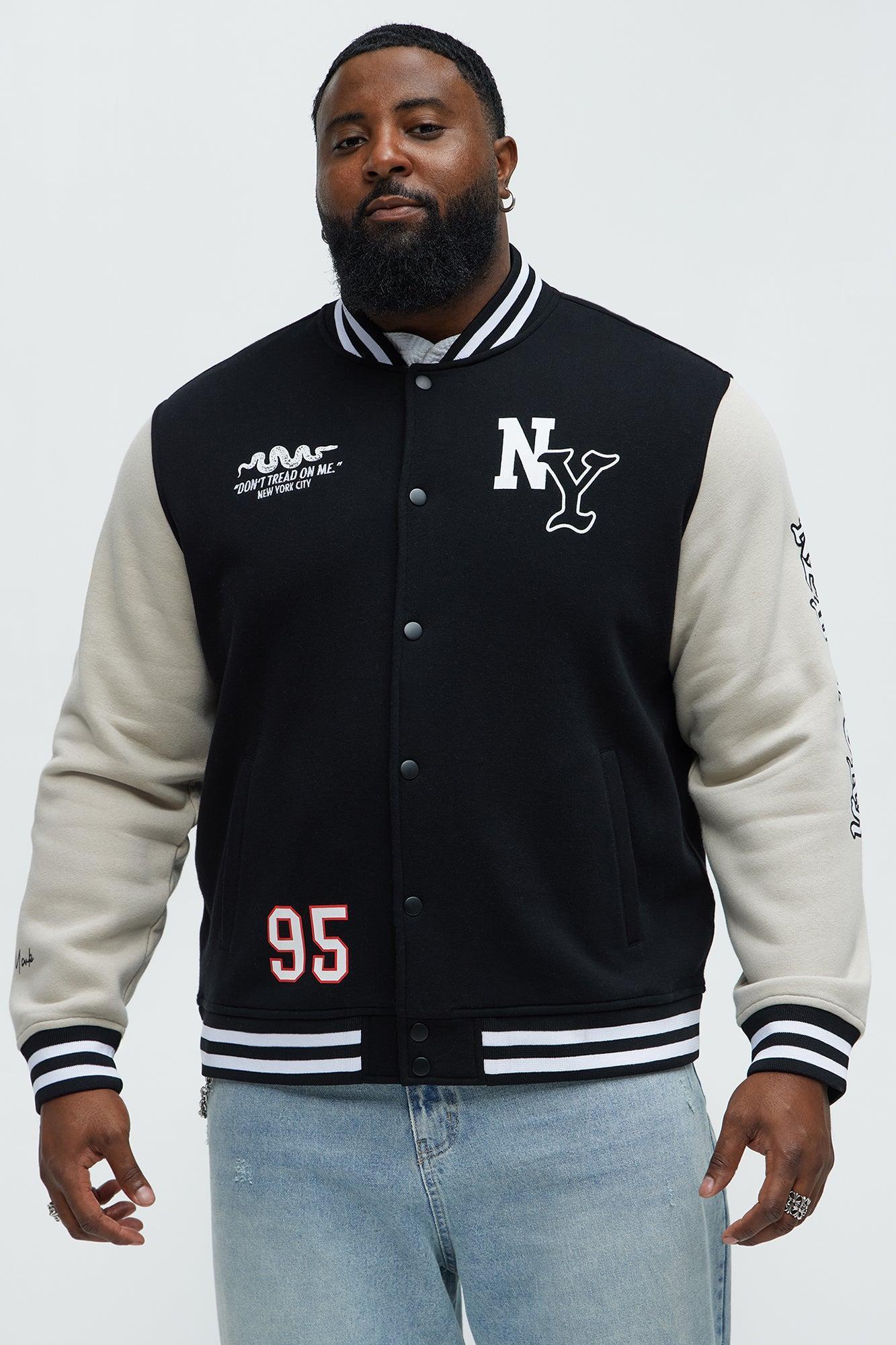 New York Circle Varsity Jacket - Black Product Image