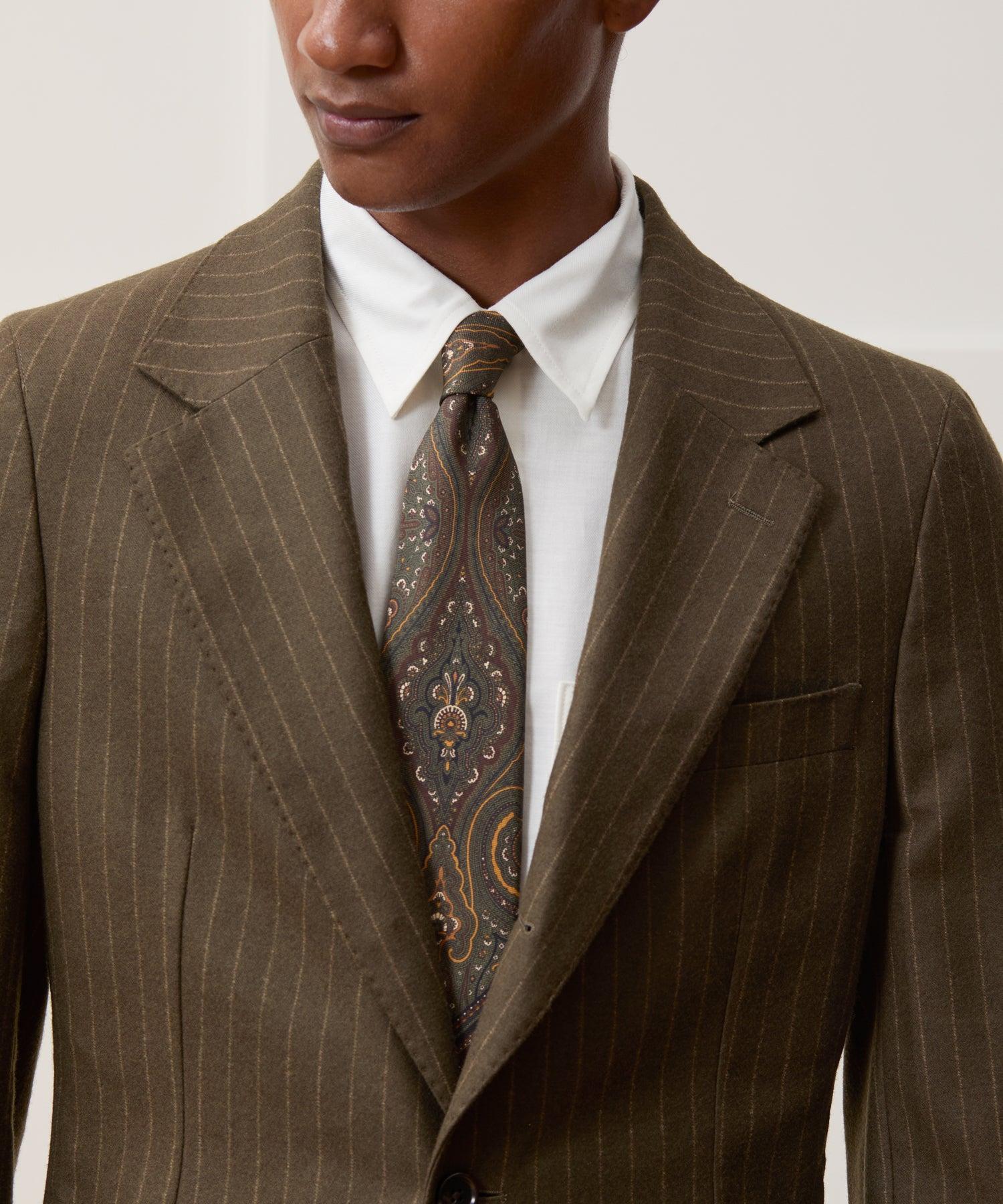Italian Flannel Pinstripe Madison Suit Product Image