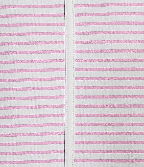 Addison Bay Bainbridge Stripe Print Quarter-Zip Mock Neck Long Sleeve Sweatshirt Product Image