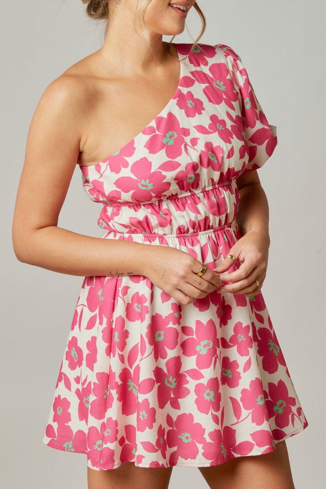 Floral One Shoulder Dress Product Image