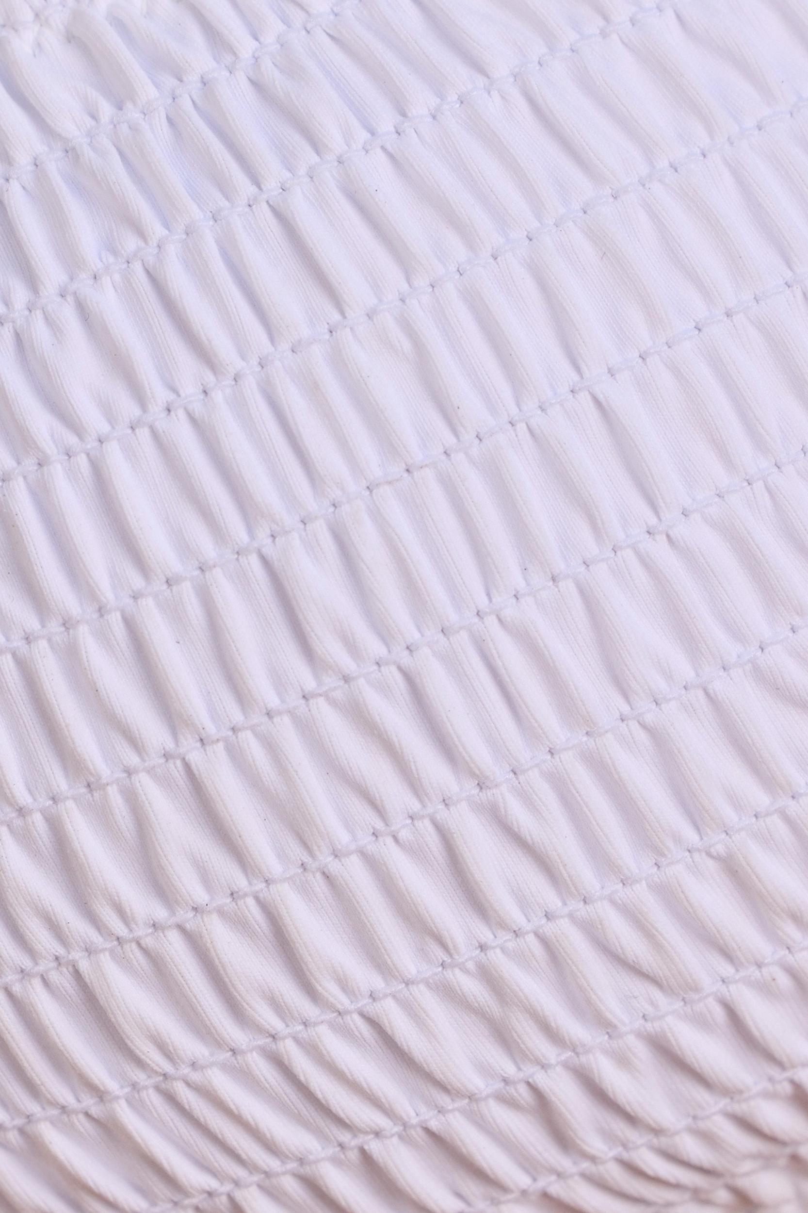 Strappy Bandeau Bikini Top in White Product Image