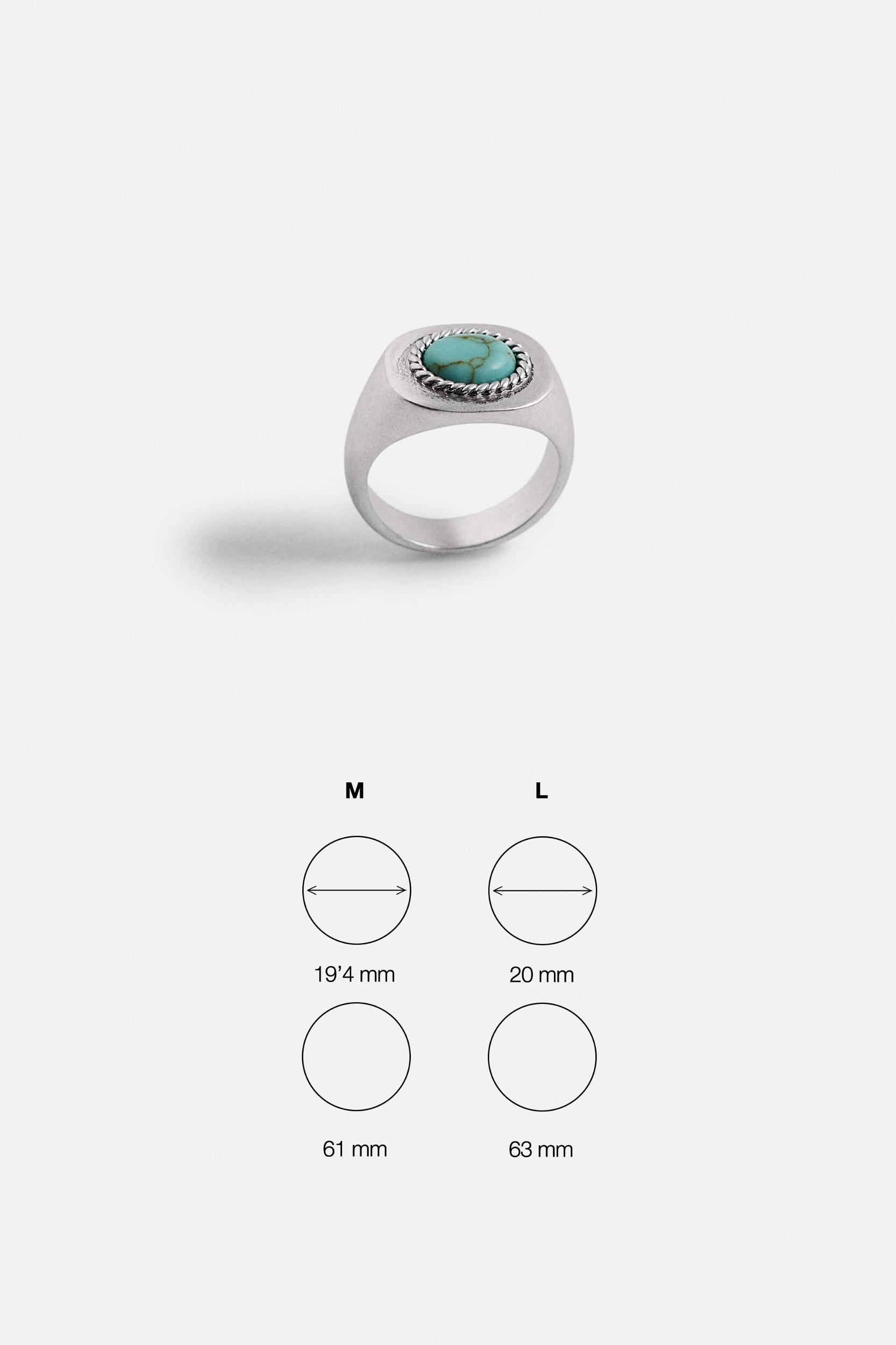 TURQUOISE STONE COMBINATION RING Product Image