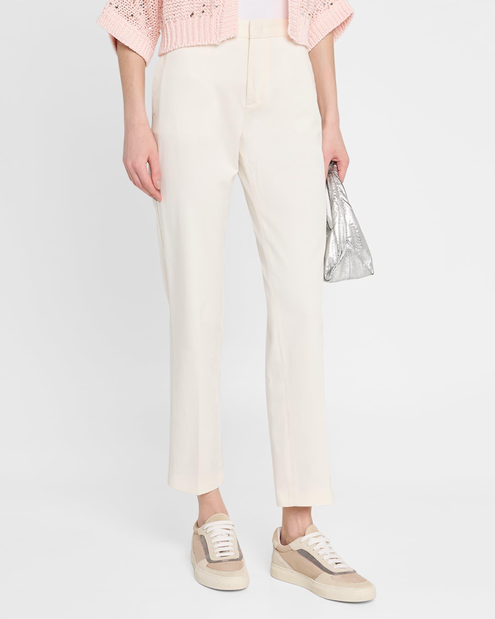 Cropped Cotton Gabardine Trousers Product Image
