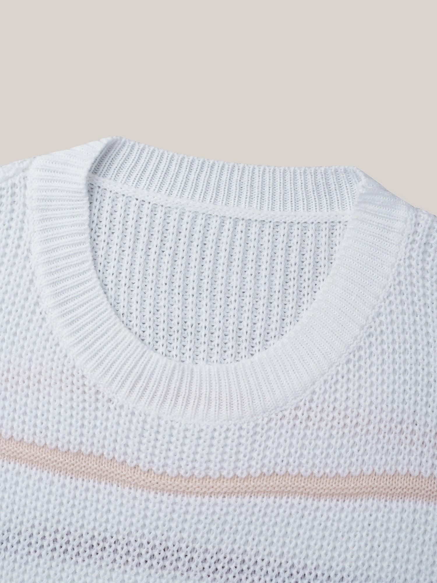 Multi-Color Textured Balloon Sleeve Pullover Female Product Image