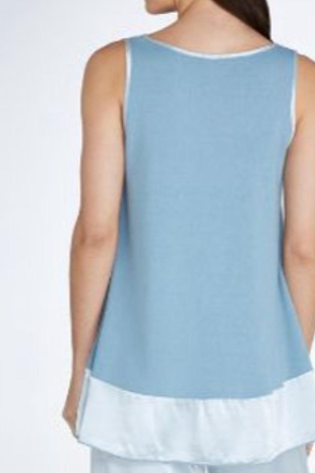 NATALIE SATIN RUFFLE TANK Product Image