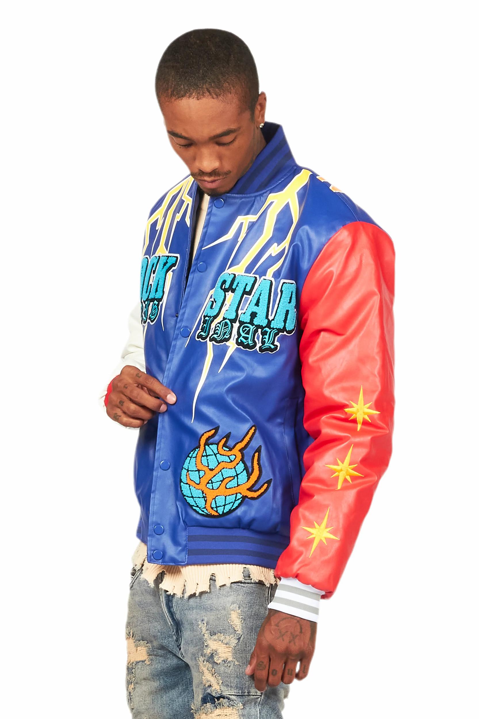 Berube Blue/Multi Varsity Jacket Male Product Image