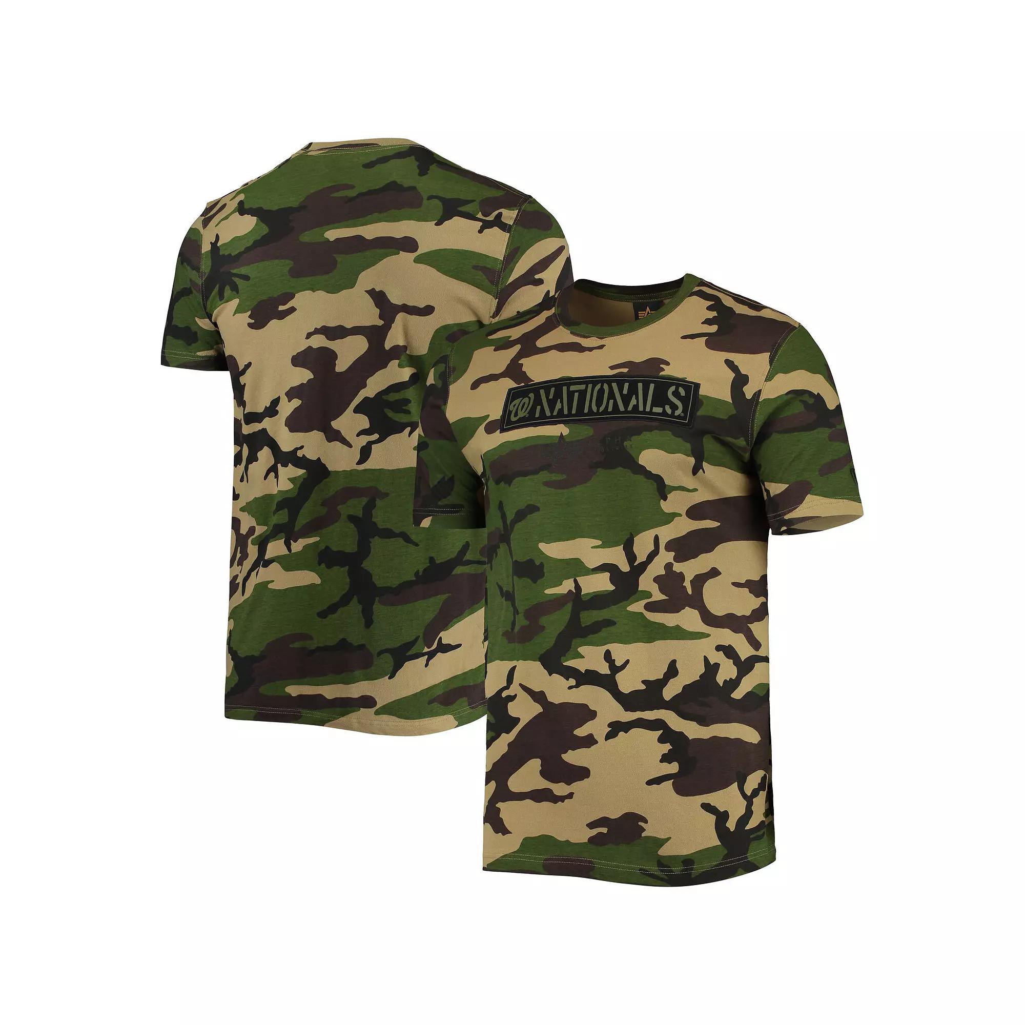 Men's New Era Camo Washington Nationals Club T-Shirt, Size: 3XL, Green Product Image