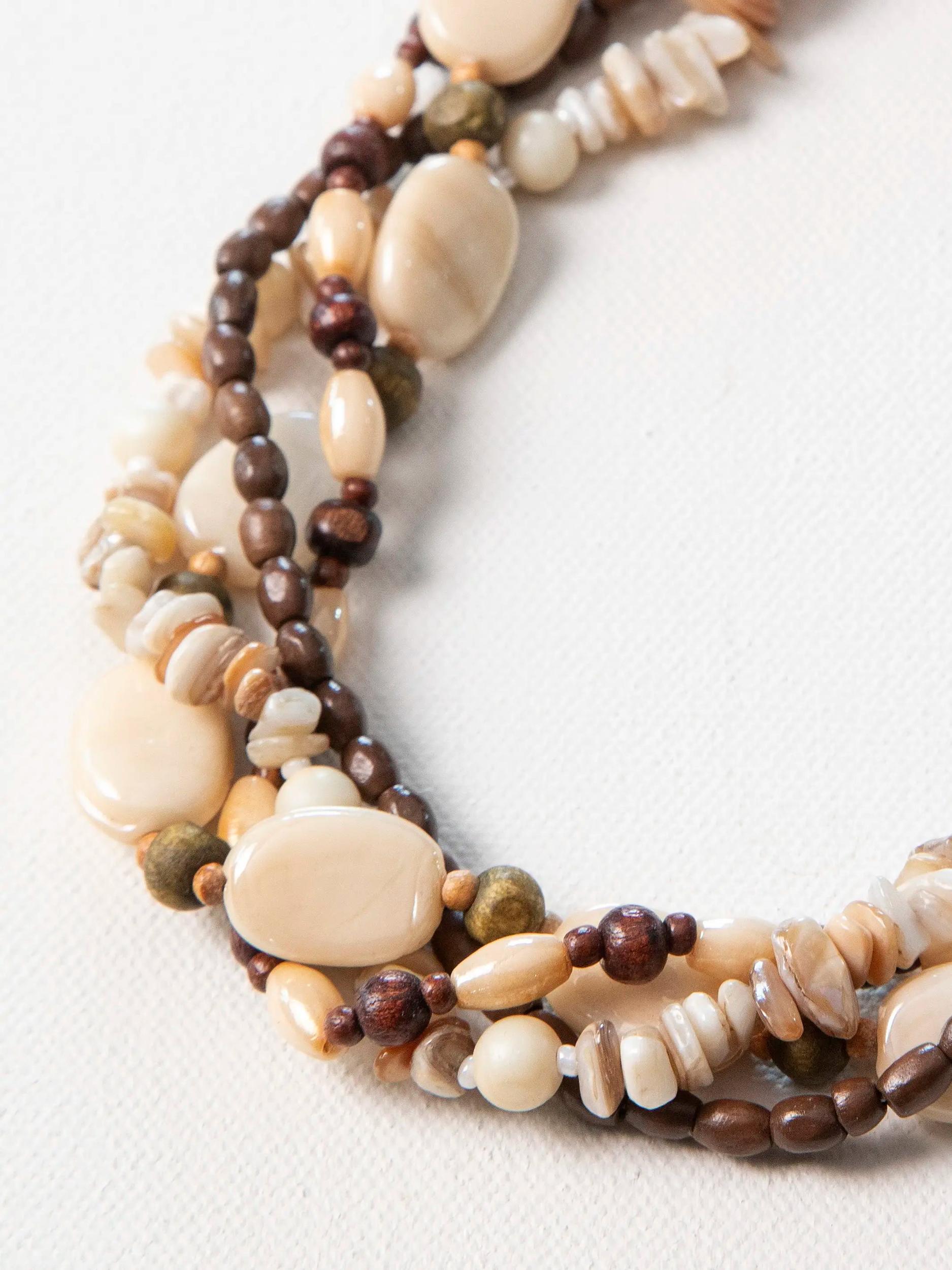 Chunky Beaded Shell Necklace Product Image