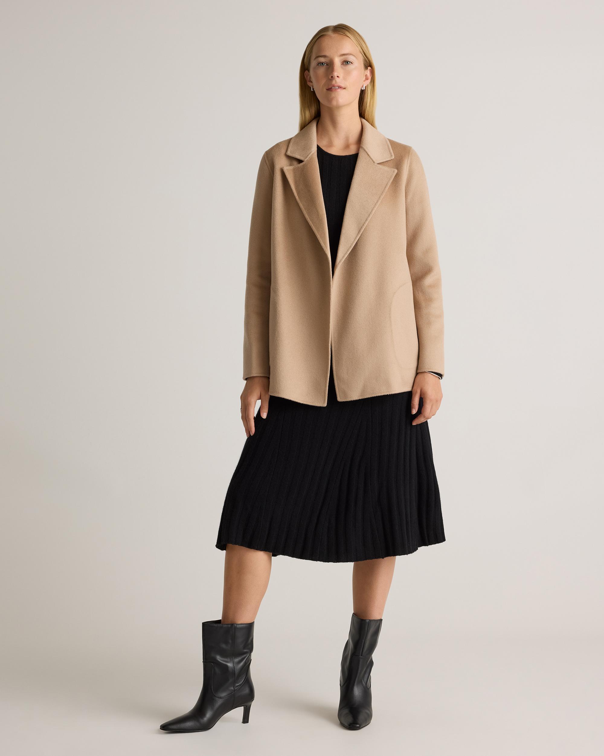 Quince | Women's Mongolian Cashmere Wide-Rib Midi Dress Size XL Product Image