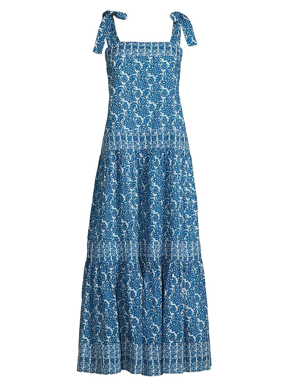 Womens Vail Paisley Tiered Midi-Dress Product Image