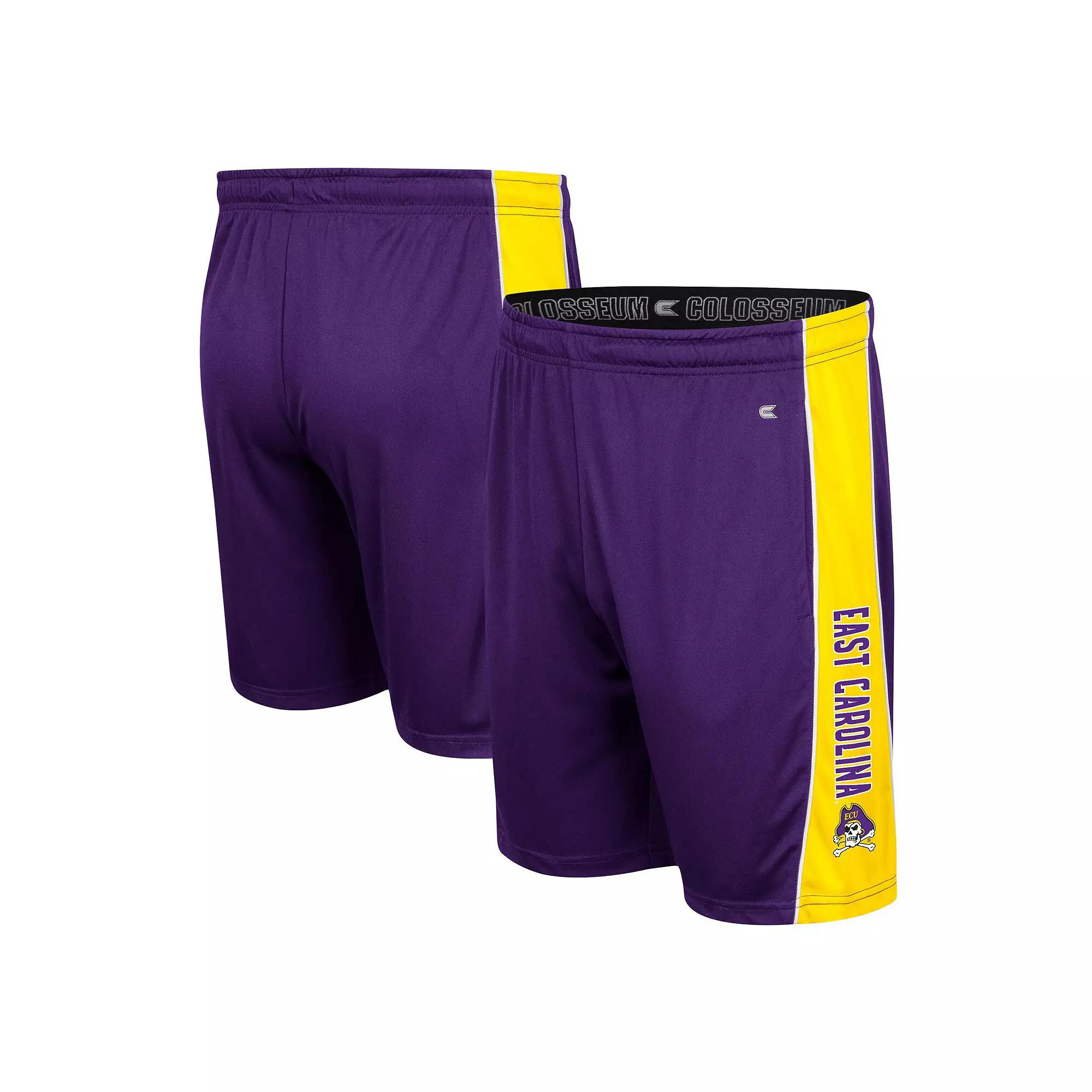 Men's Colosseum Purple ECU Pirates Panel Shorts,  Product Image