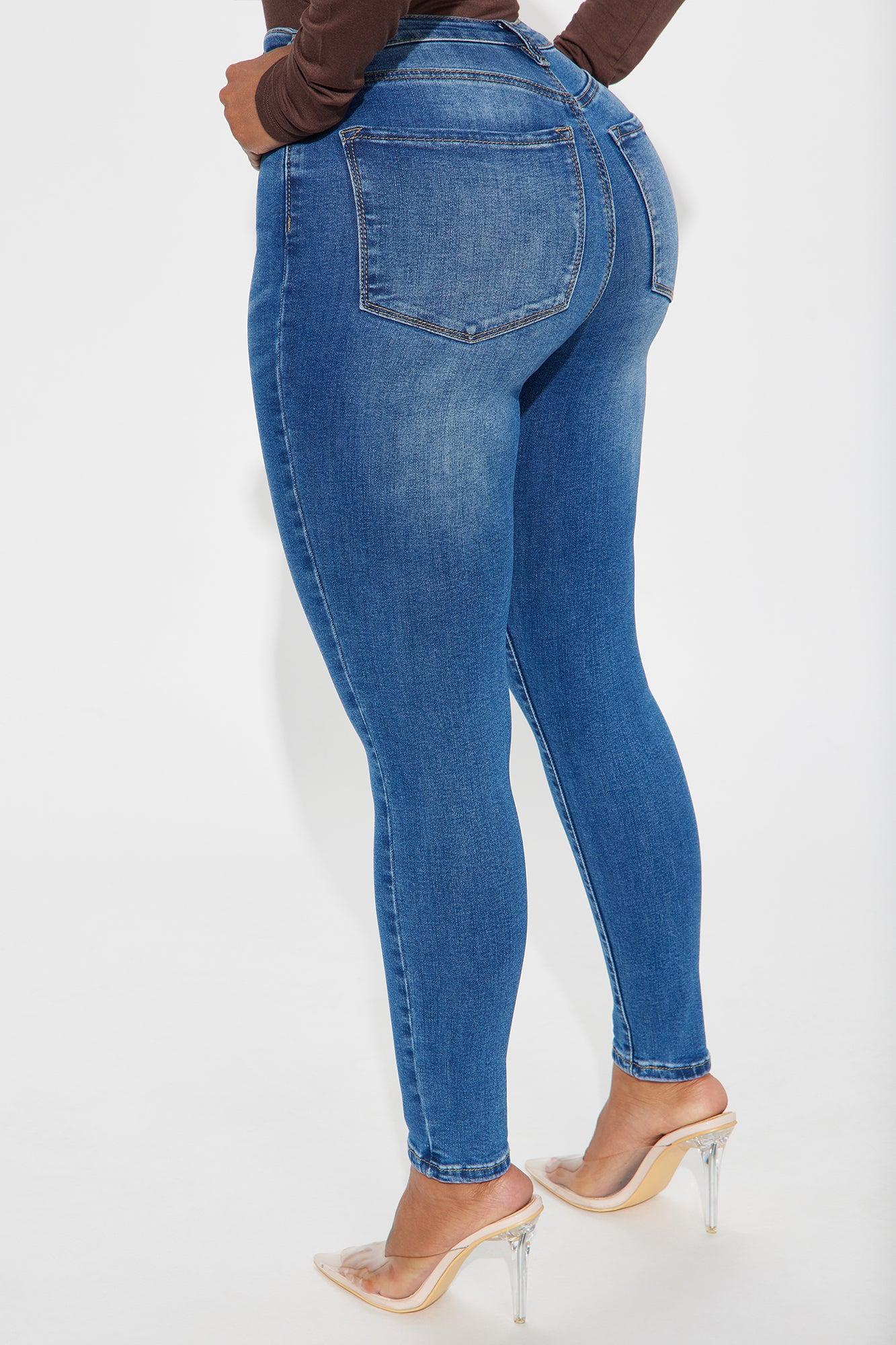 Taking Shape High Rise Skinny Jeans - Medium Blue Wash Female Product Image