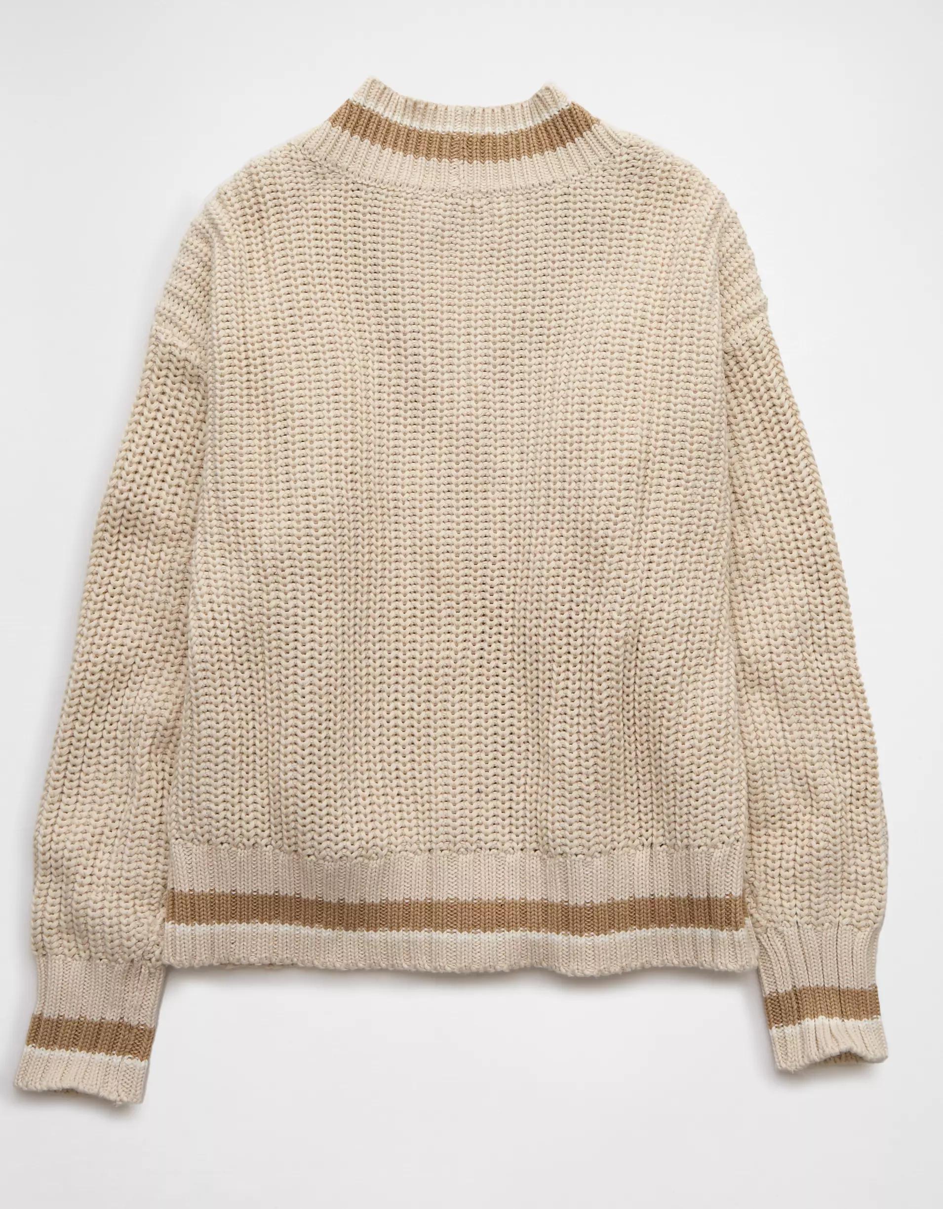 AE Tipped Button-Up Cardigan Product Image