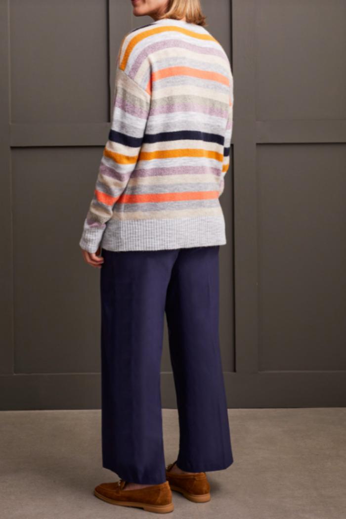 Crew Neck Stripe Sweater Product Image