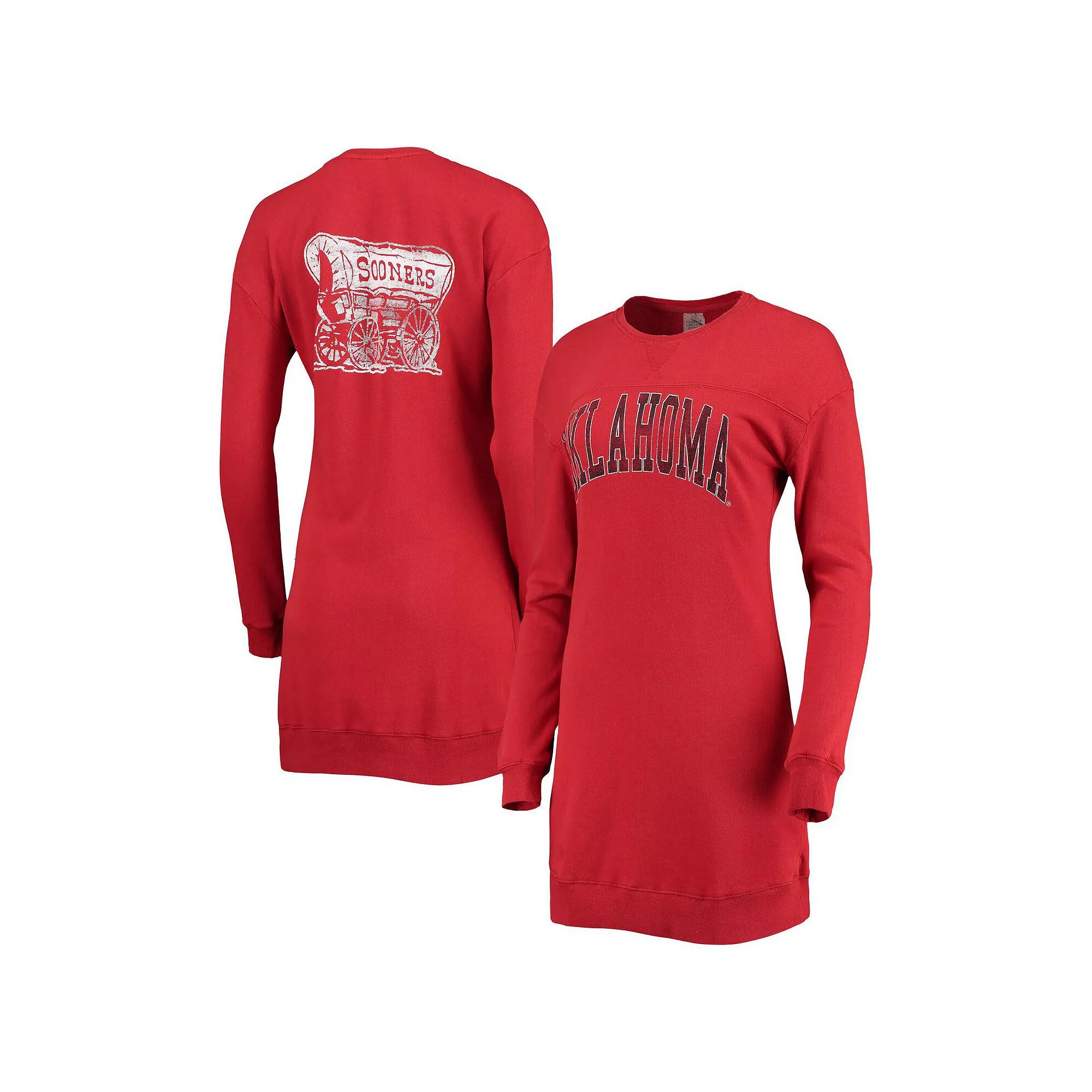 Women's Gameday Couture Crimson Oklahoma Sooners 2-Hit Sweatshirt Mini Dress, Size: Medium, Red Product Image
