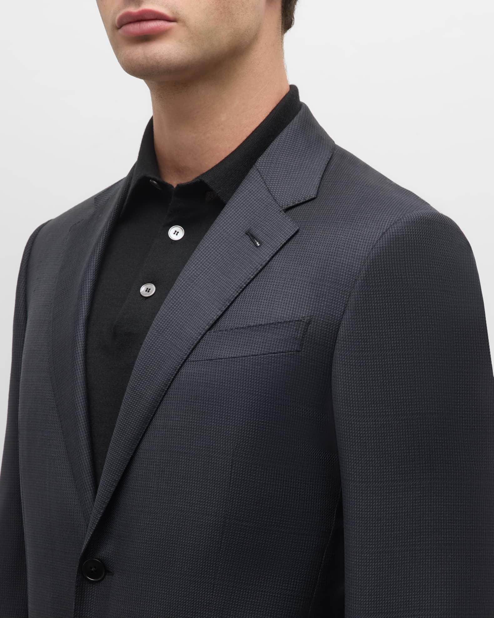 Men's Tonal Plaid Wool Suit Product Image