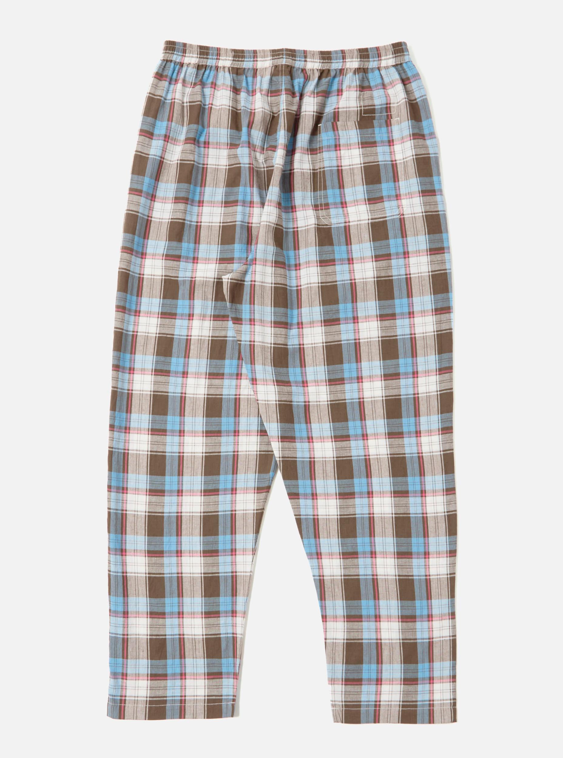 Blue/Brown Check 3 Long Pyjama Set Product Image
