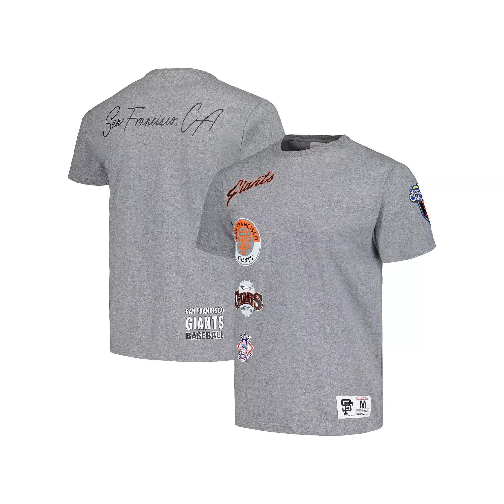 Men's Mitchell & Ness Heather Gray San Francisco Giants Cooperstown Collection City Collection T-Shirt,  Product Image