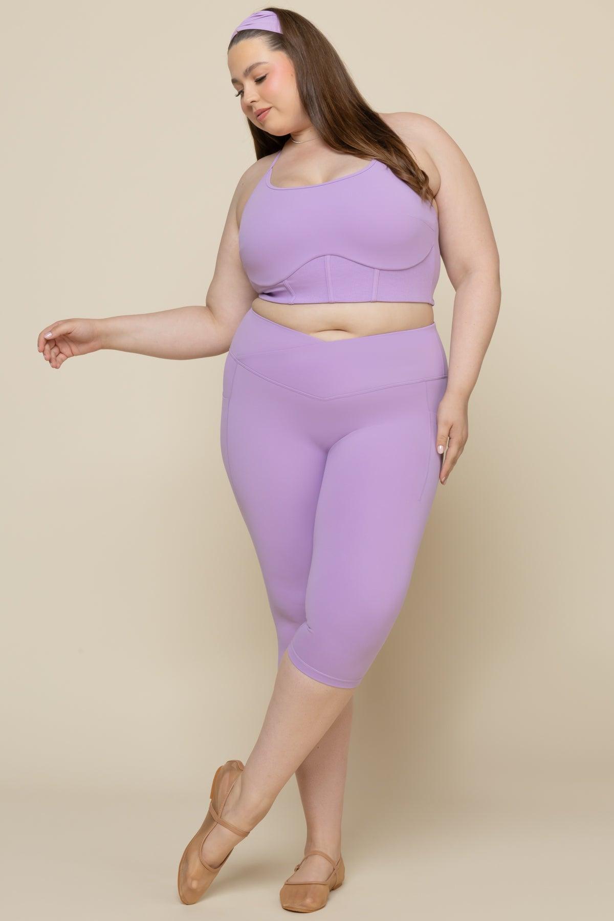 Plié Corset Crop Bralette - Mystic Purple Product Image
