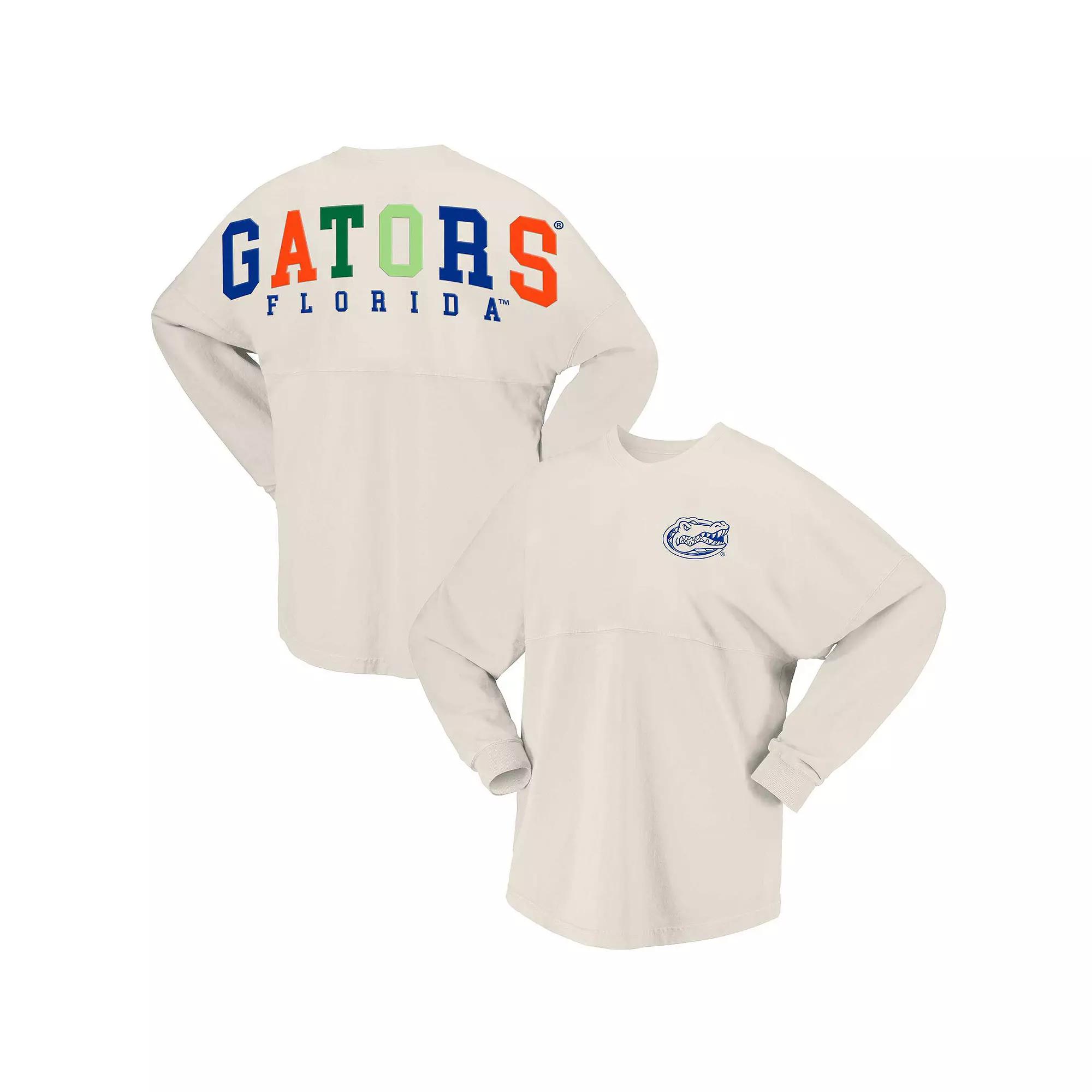Women's Spirit Jersey Tan Florida Gators Rainbow Arch Long Sleeve T-Shirt, Size: Medium, Team Product Image