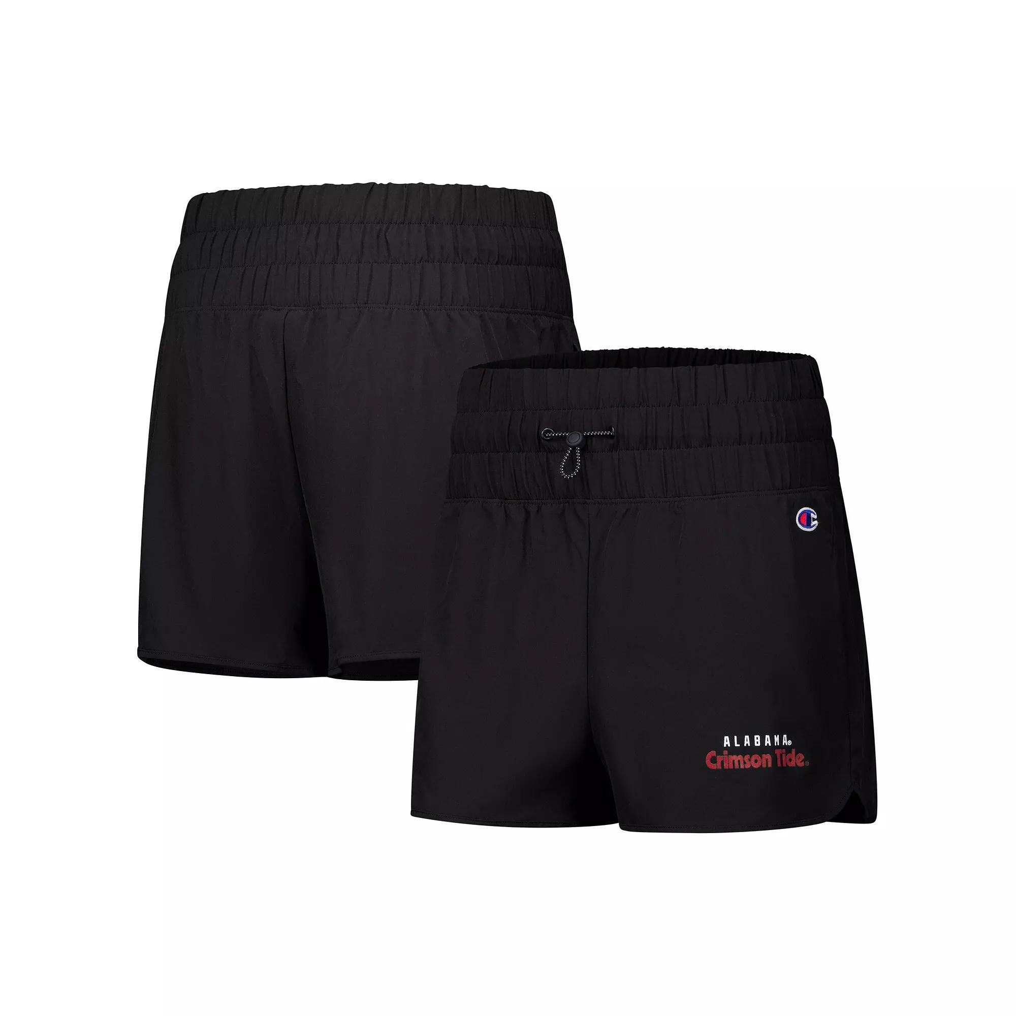 Women's Champion Black Alabama Crimson Tide Tailgate Her Woven Shorts,  Product Image