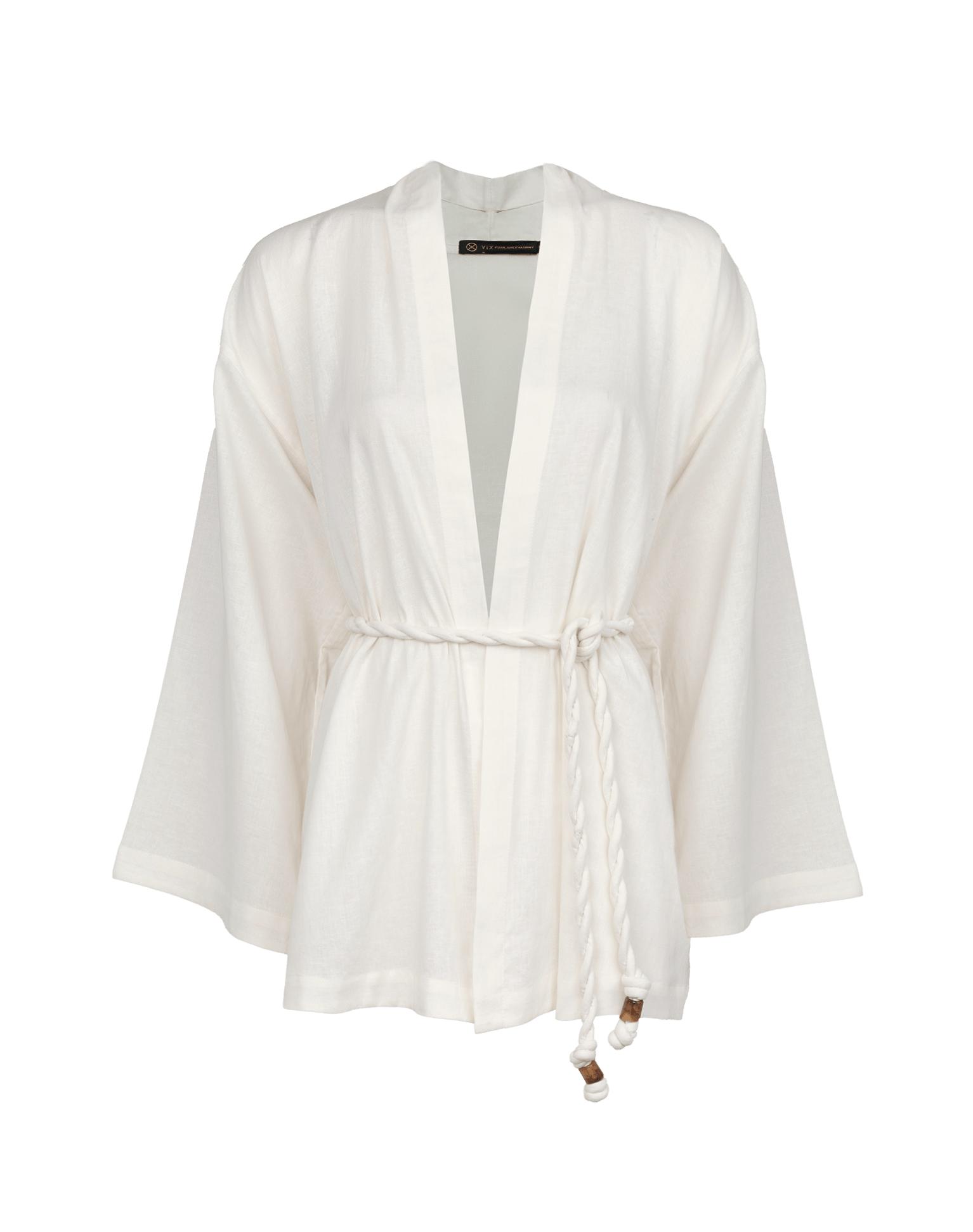 Luna Short Kimono - Off White Product Image