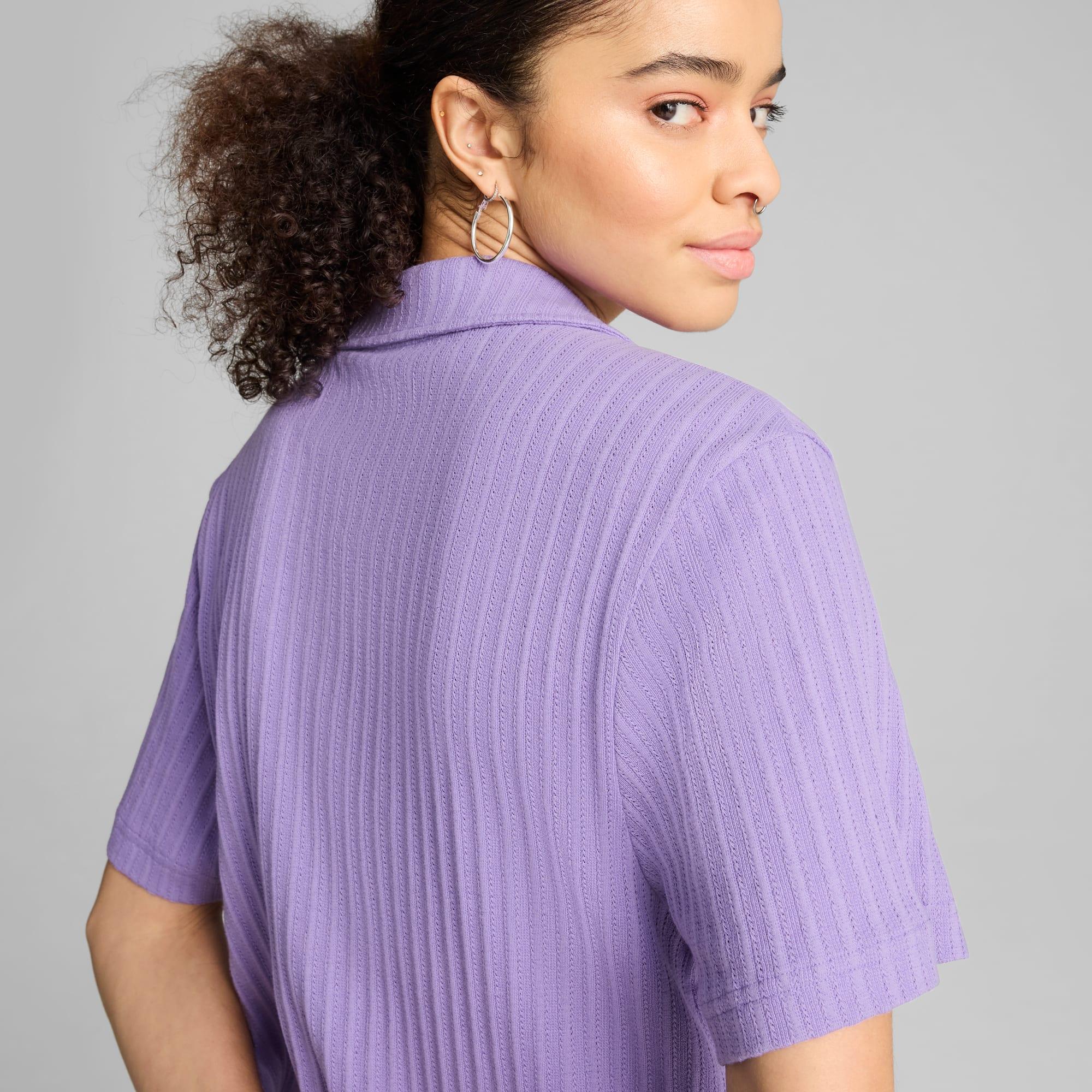 PUMA WARDROBE ESSENTIALS Women's Pointelle Shirt Product Image