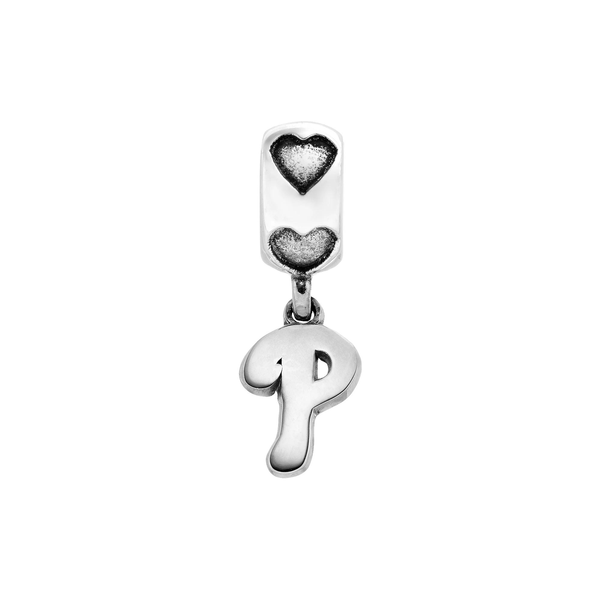LogoArt Philadelphia Phillies Sterling Silver Team Logo Charm, Women's, Grey Product Image