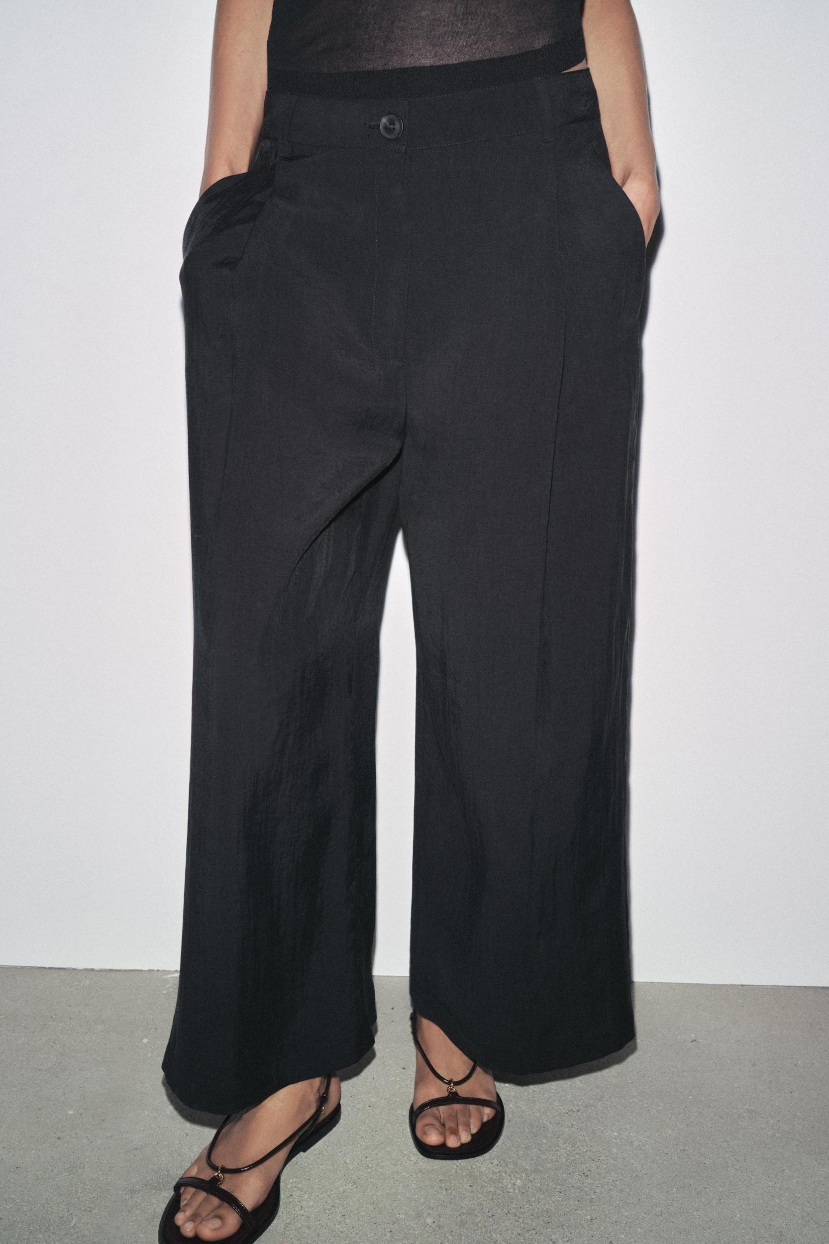 ZW COLLECTION CROPPED PLEATED PANTS Product Image