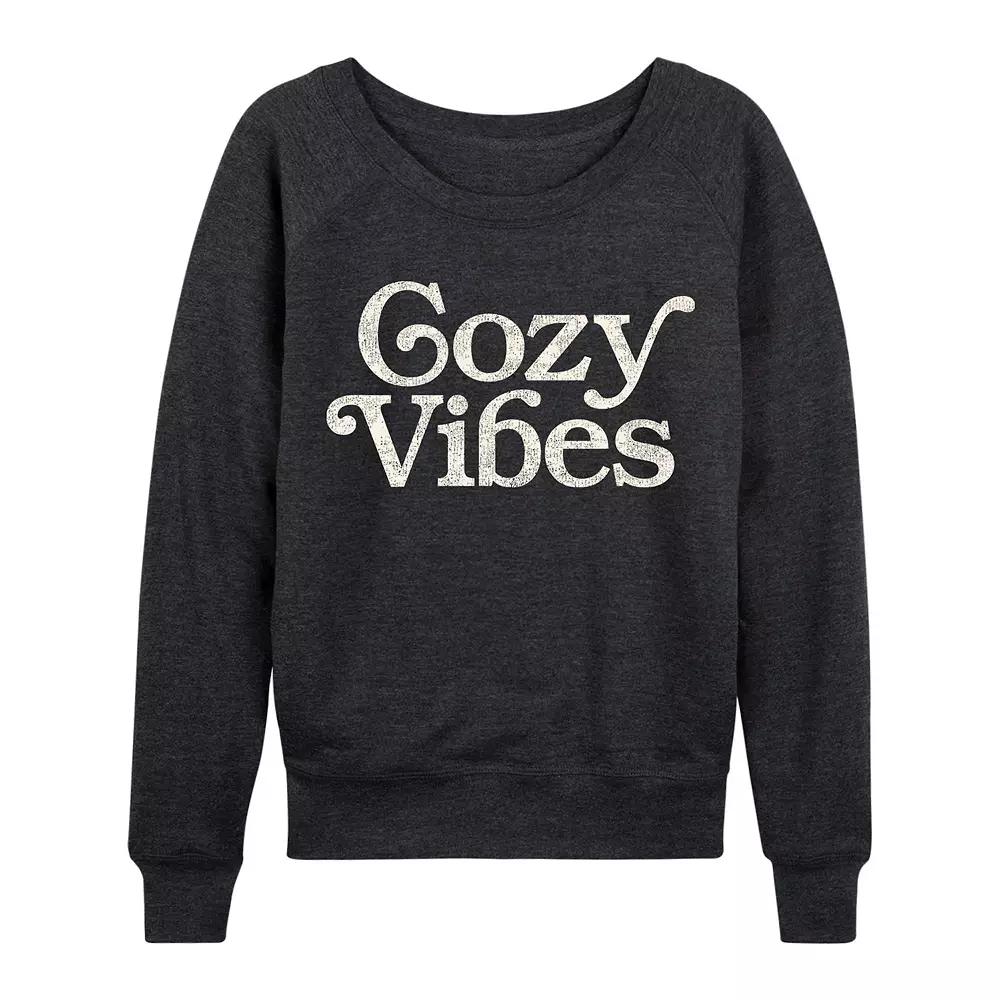 Women's Cozy Vibes French Terry Long Sleeve Tee, Girl's,  Product Image
