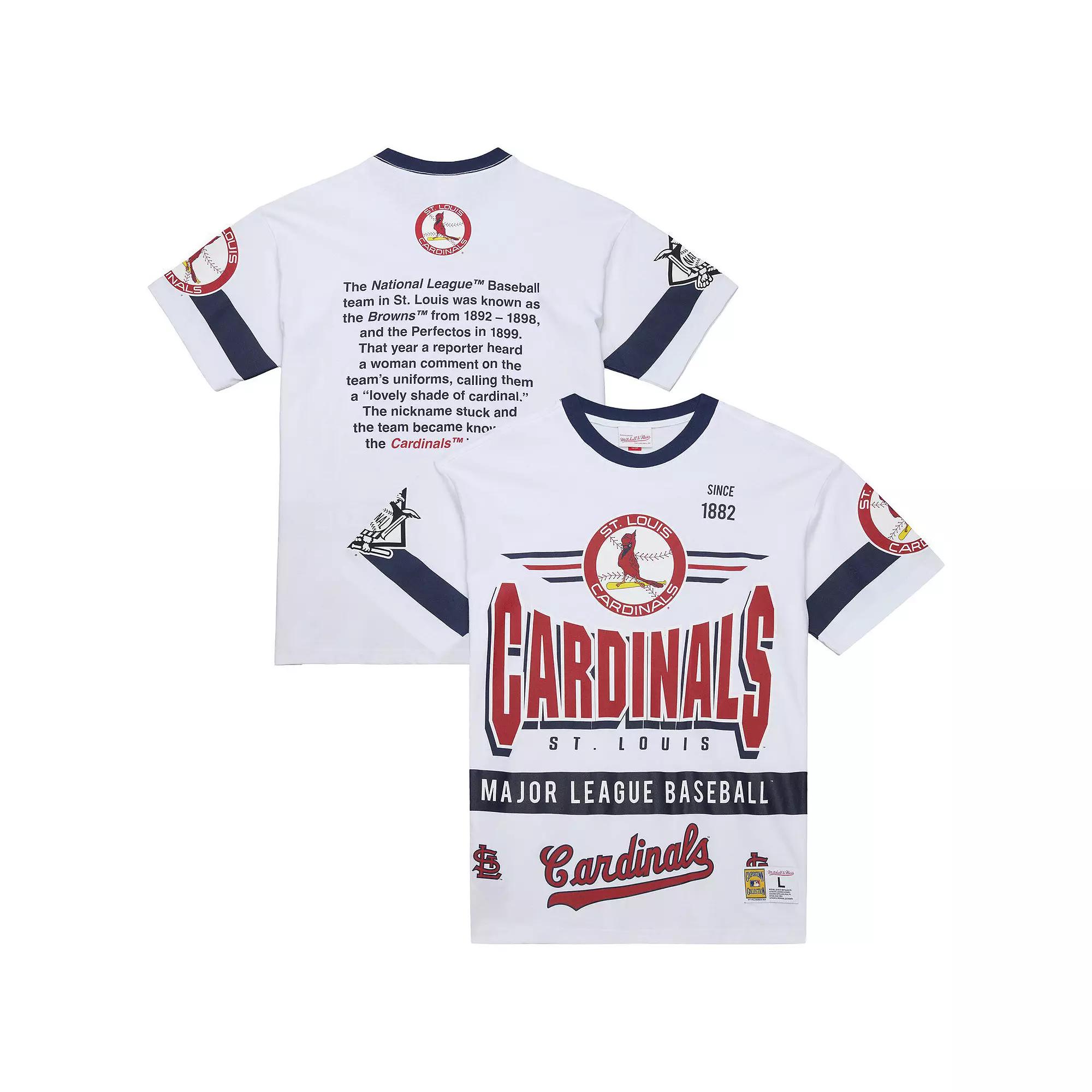 Men's Mitchell & Ness White St. Louis Cardinals Cooperstown Collection Team Origins Premium T-Shirt,  Product Image