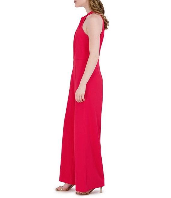 Julia Jordan Halter Twist Neck Sleeveless Pocketed Jumpsuit Product Image