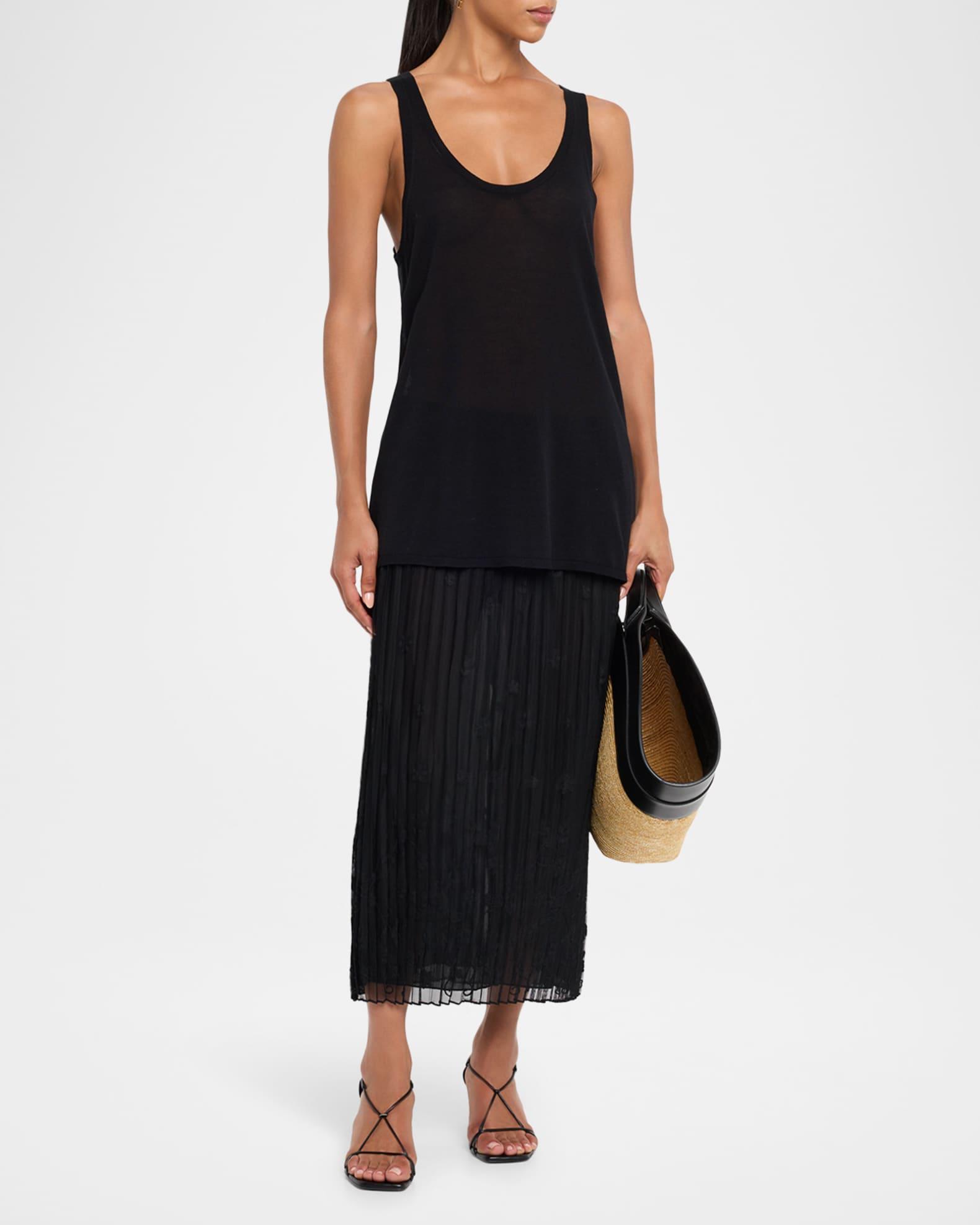 Scoop-Neck Cashmere Knit Tank Top Product Image