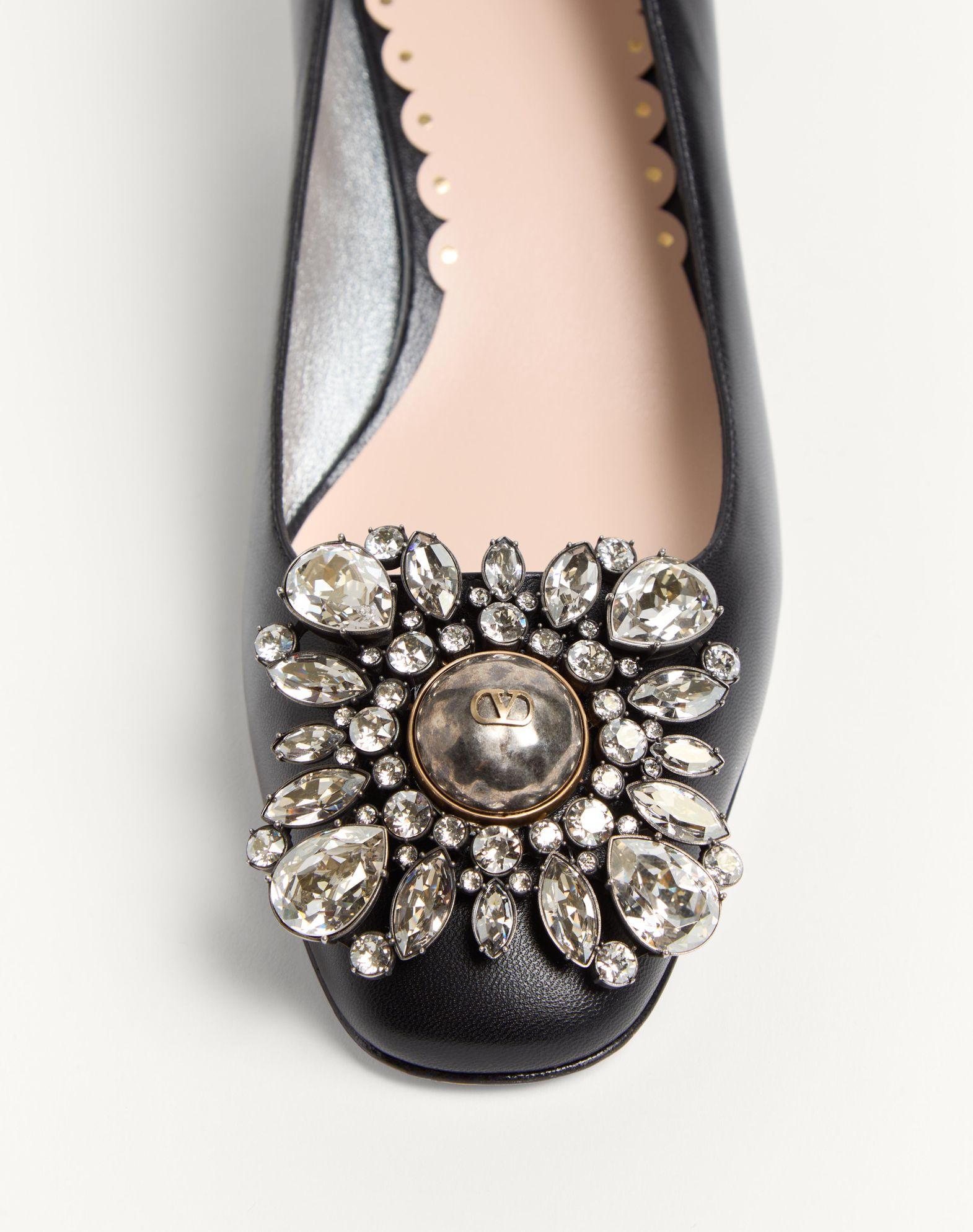 Preshoes Kidskin Pumps With Crystals 45Mm Product Image