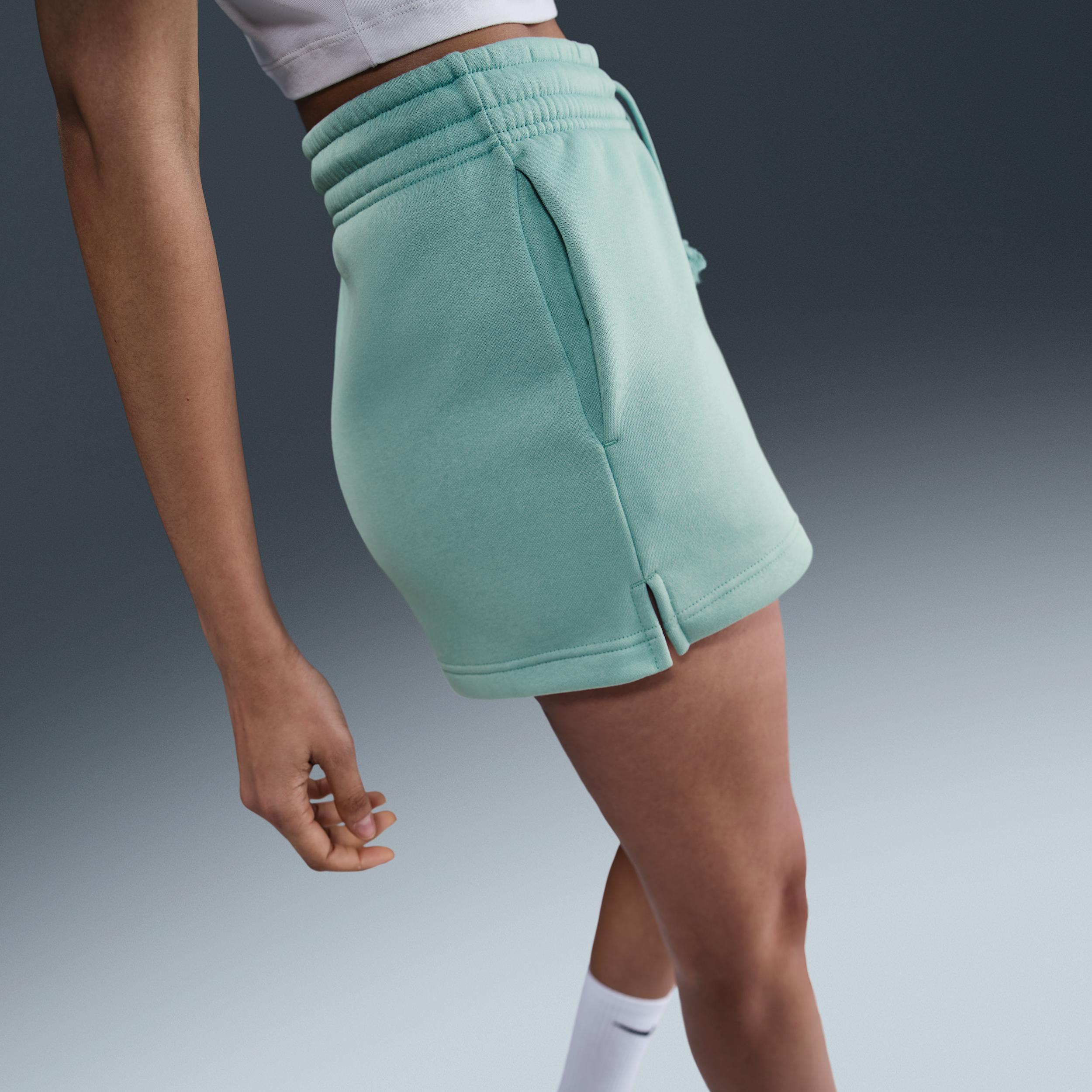 Womens Nike Sportswear Phoenix Fleece Mid-Rise 4 Shorts | IH2108-017 Product Image