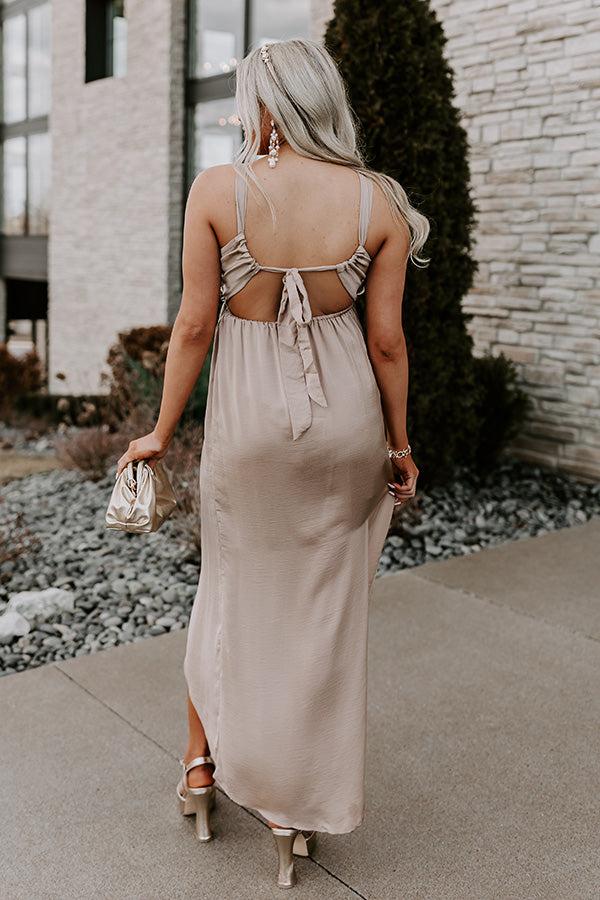 Up At Dawn Maxi In Warm Taupe Product Image