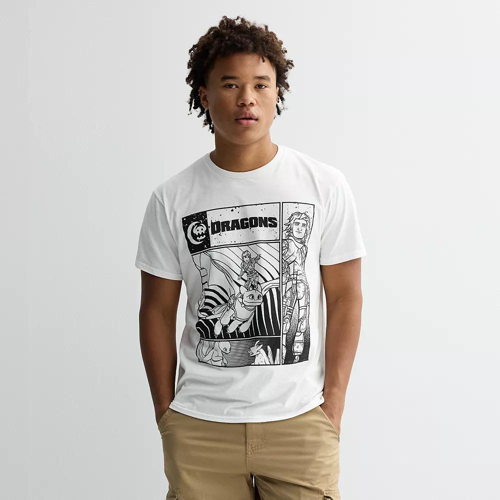 Men's Dragons Graphic Tee, Size: Medium, White Product Image