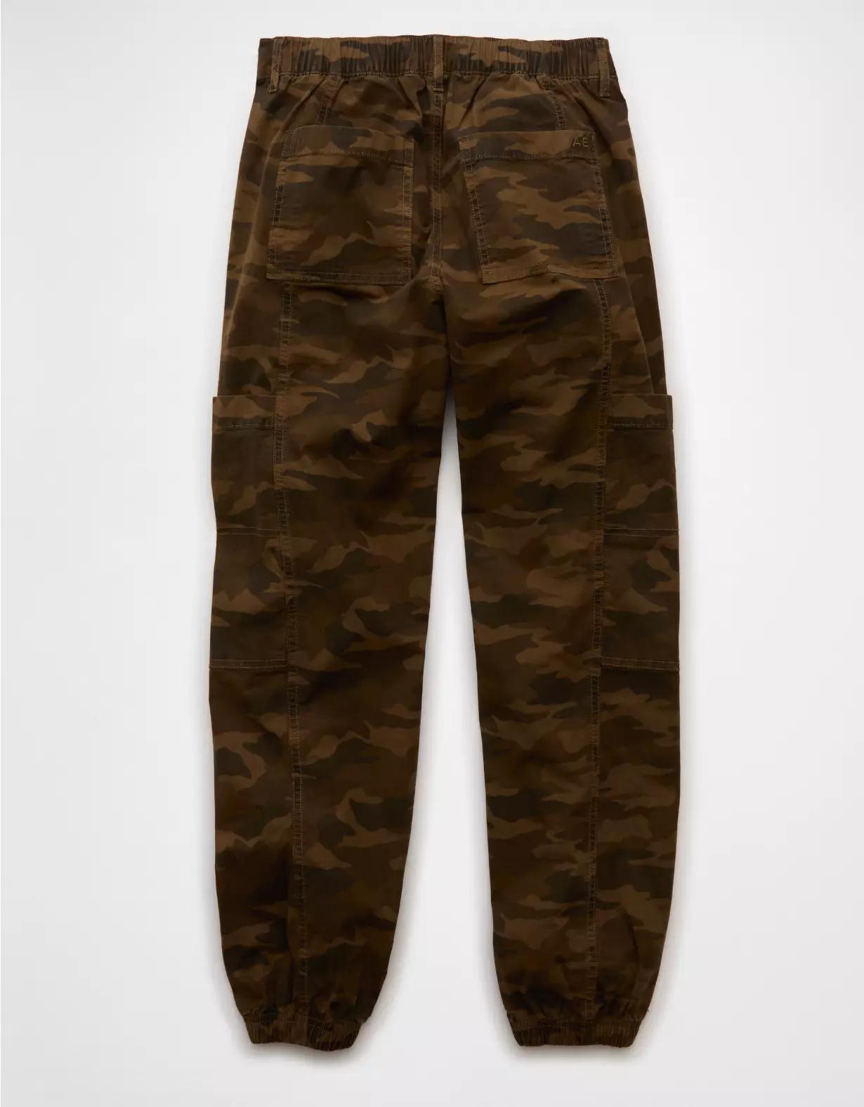 AE Stretch High-Waisted Baggy Cargo Jogger Product Image