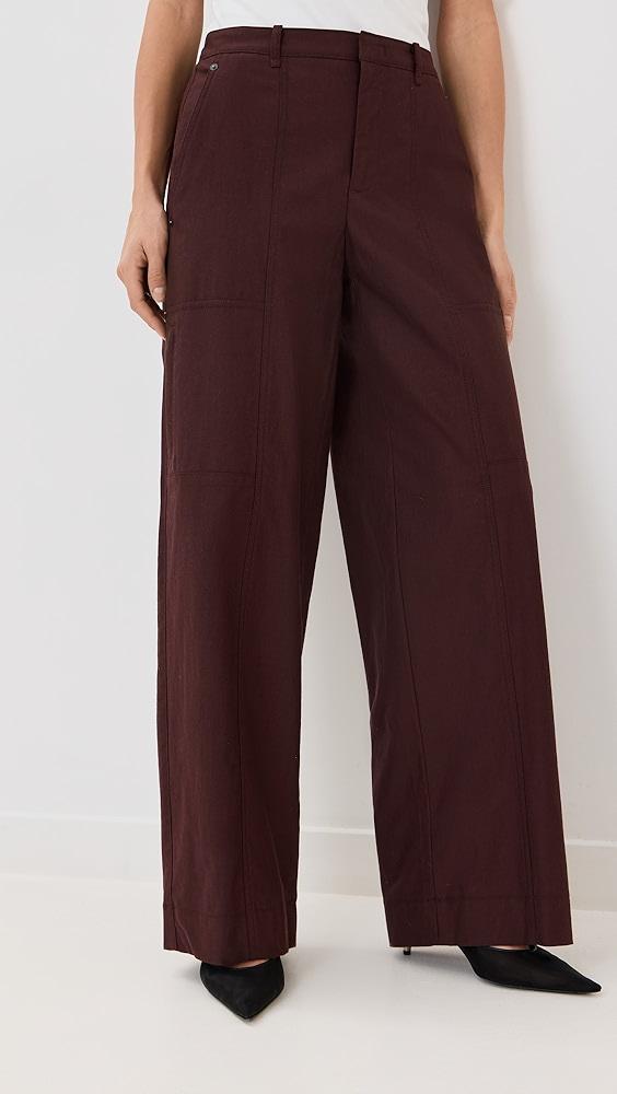 Vince Mid Rise Cotton Wool Utility Pants | Shopbop Product Image