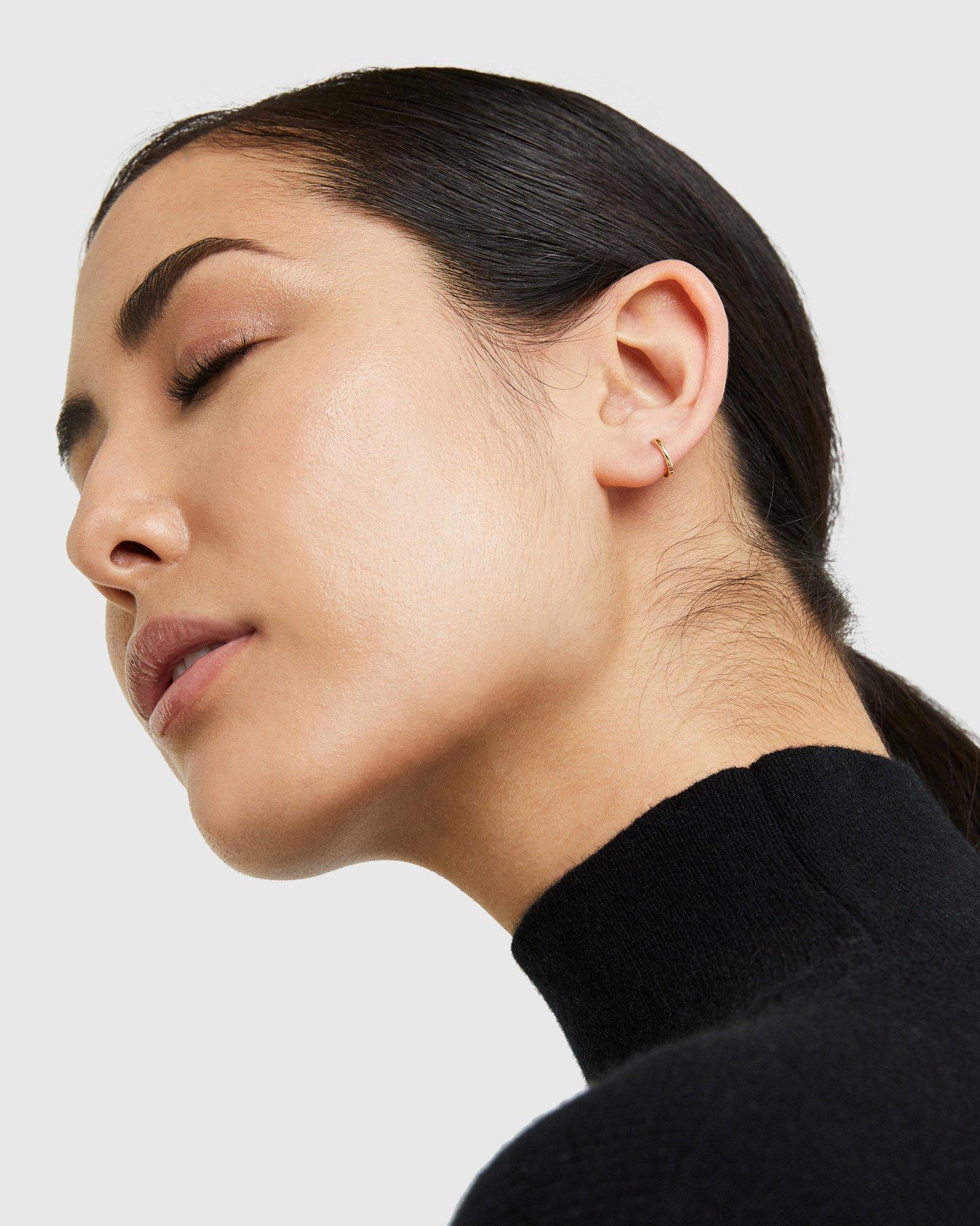 Quince | Women's 14k Solo Mini Hoop Earrings 14K Gold Product Image