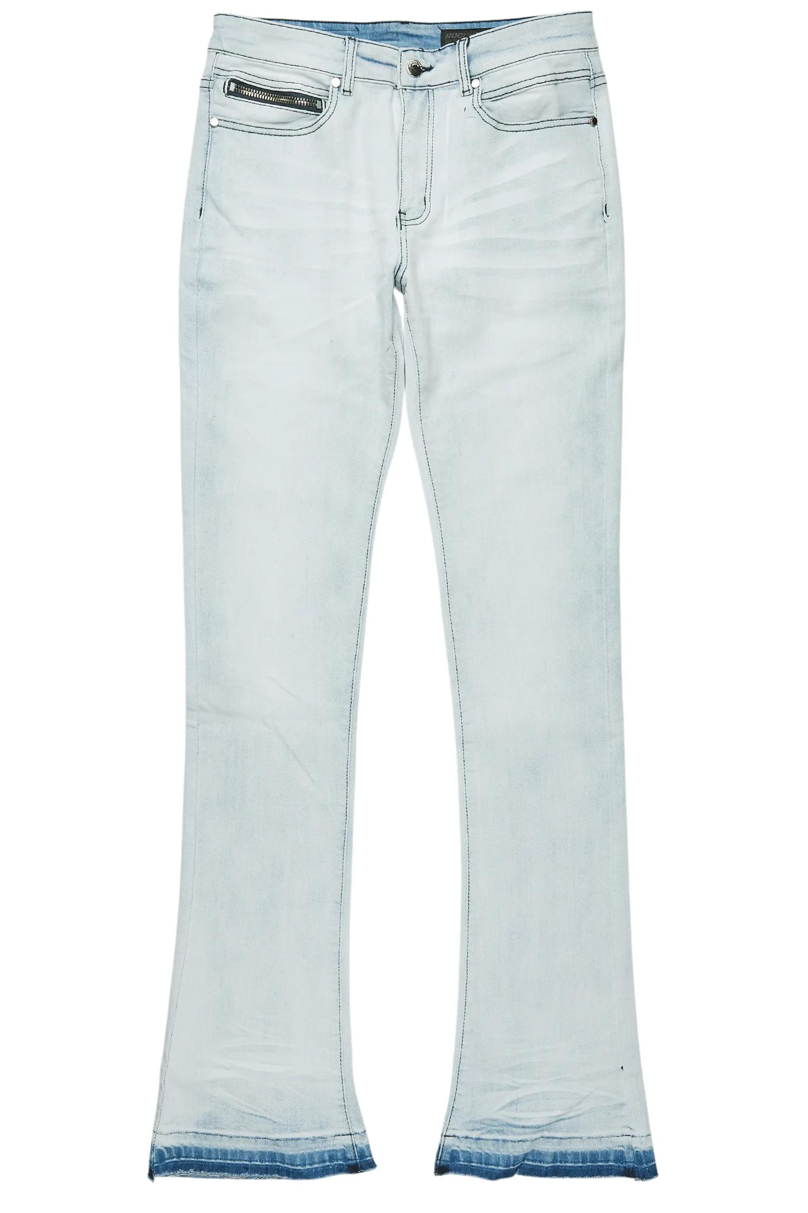 Dag Blue Stacked Flare Jean Male Product Image