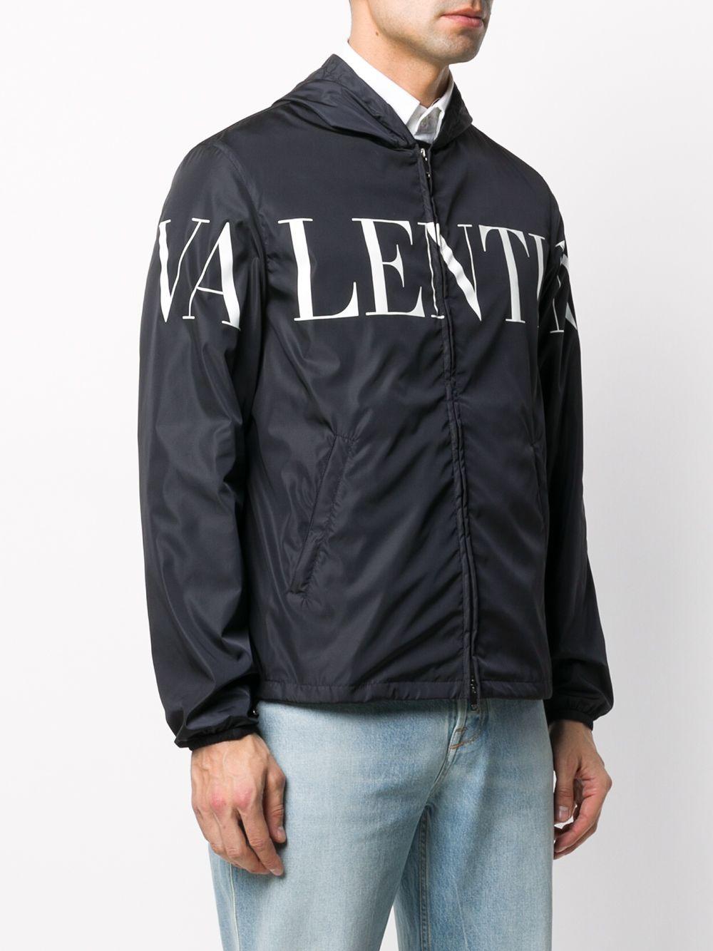 logo print hooded jacket Product Image