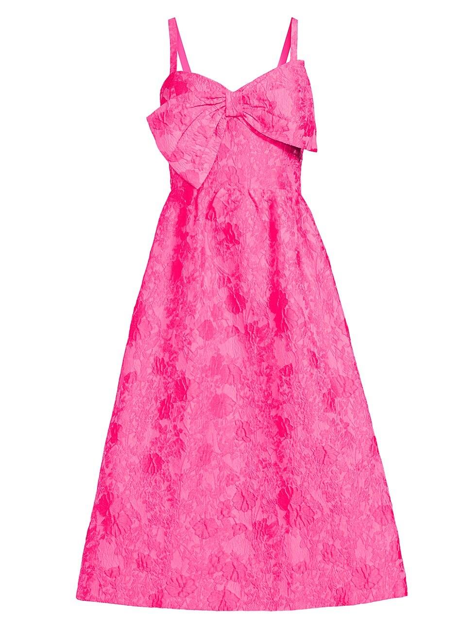 Womens Ellara Jacquard Midi-Dress Product Image