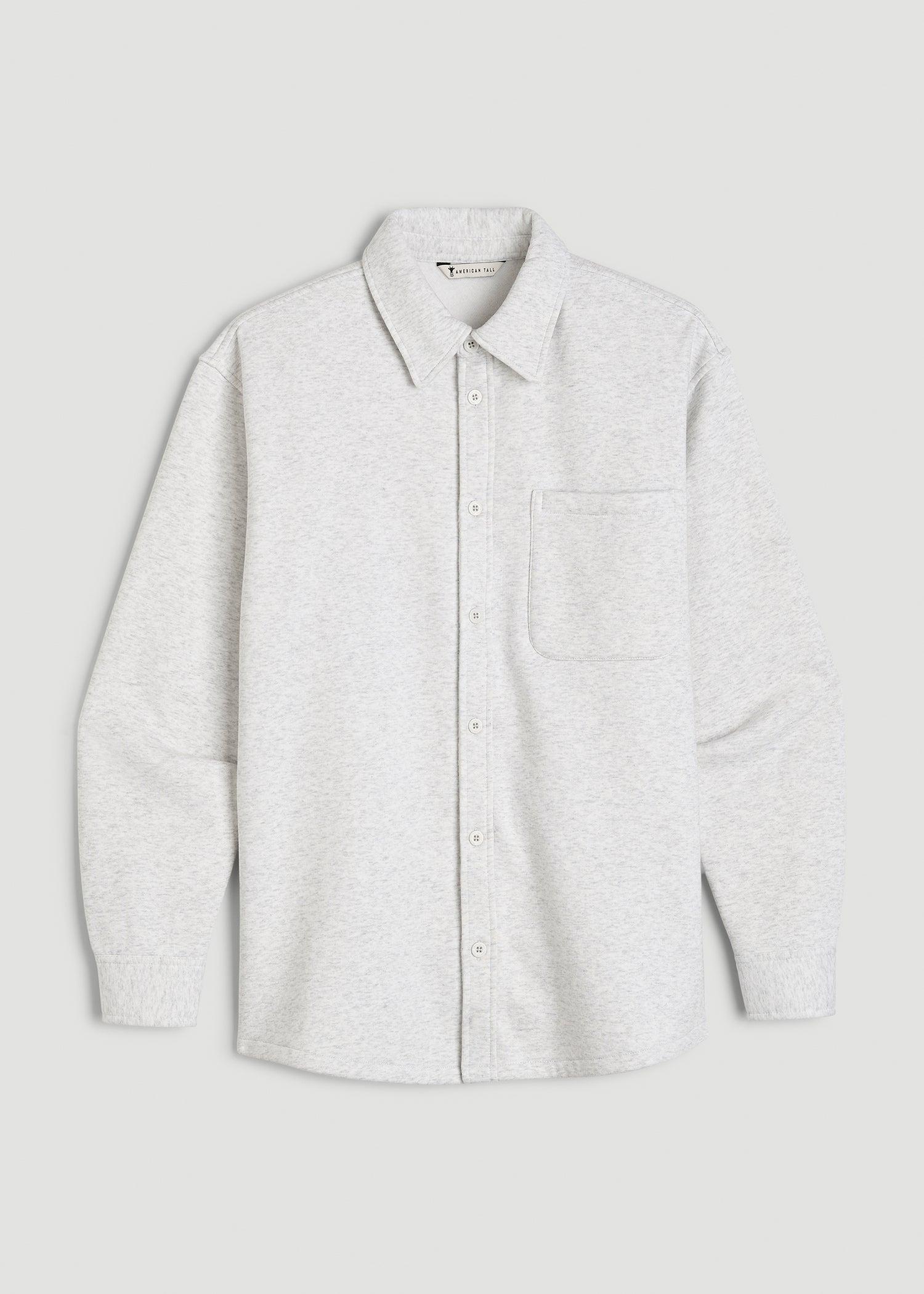 Wearever 2.0 Fleece Shacket for Tall Women in Heather Cloud White Female Product Image